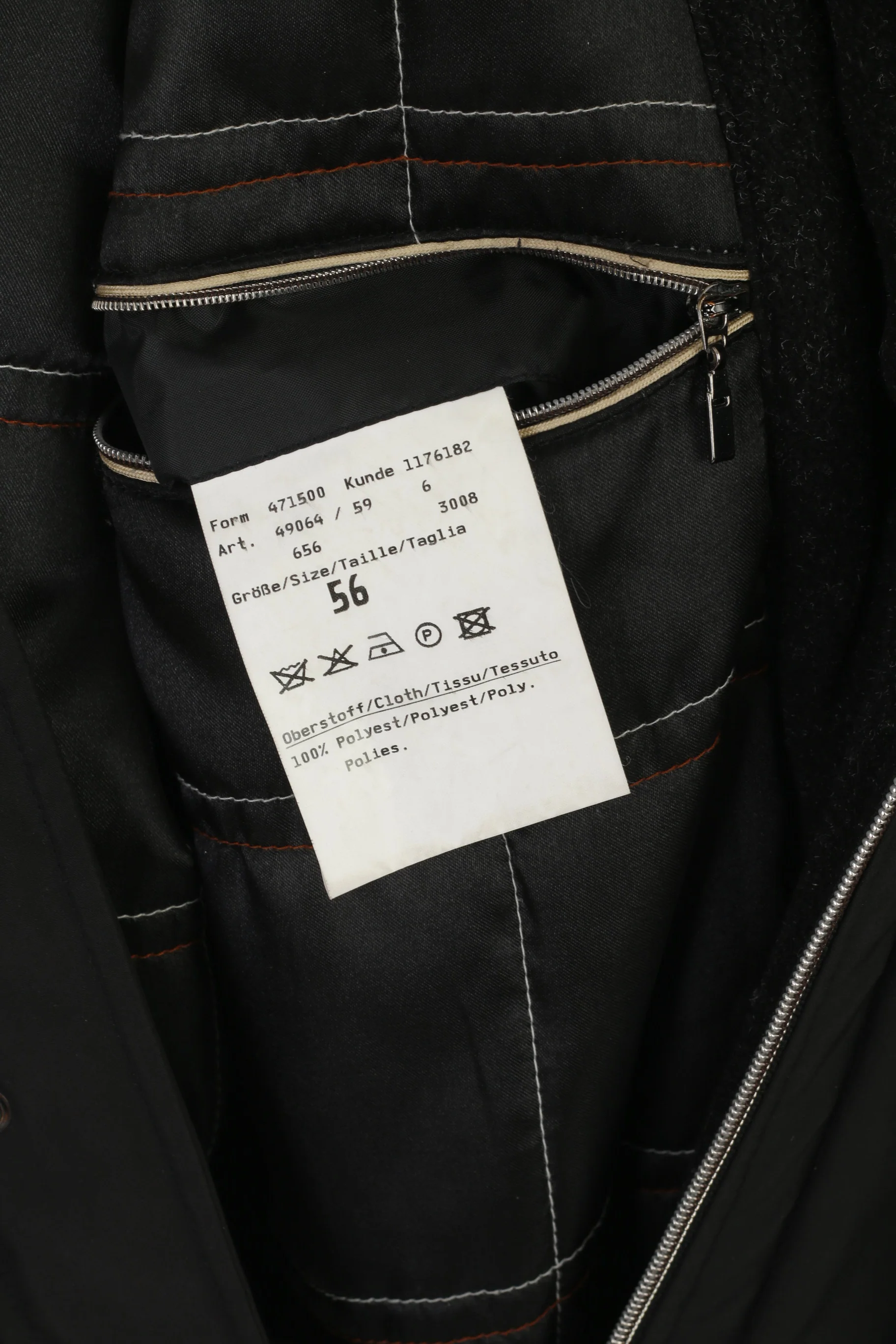 Bugatti Men 56 XXL Jacket Black Lined Zipped Classic Equipped Multi Pocket Top - Image 7