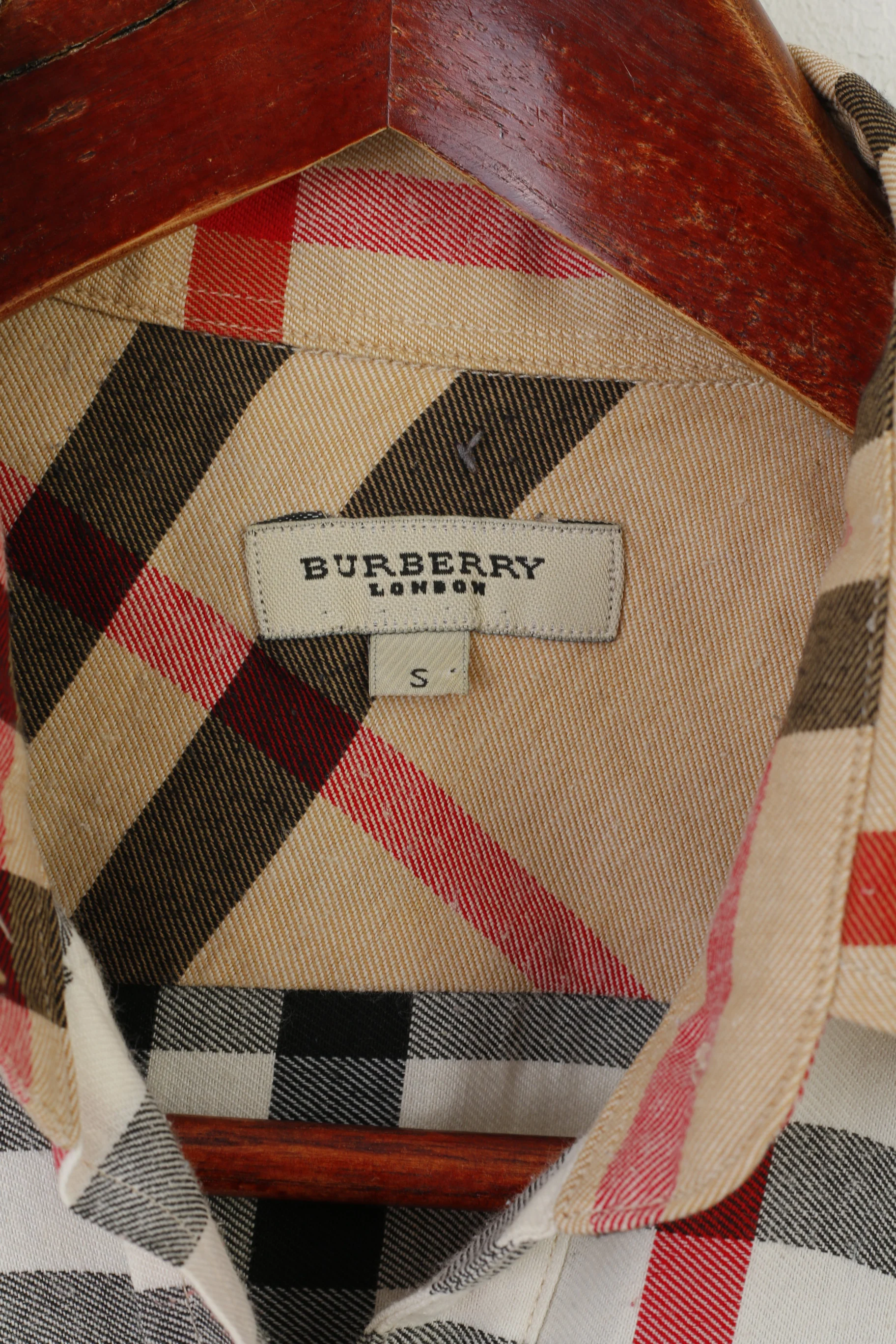 Burberry London Women S (XXS) Casual Shirt Beige Check Long Sleeve Button Top - Image 3