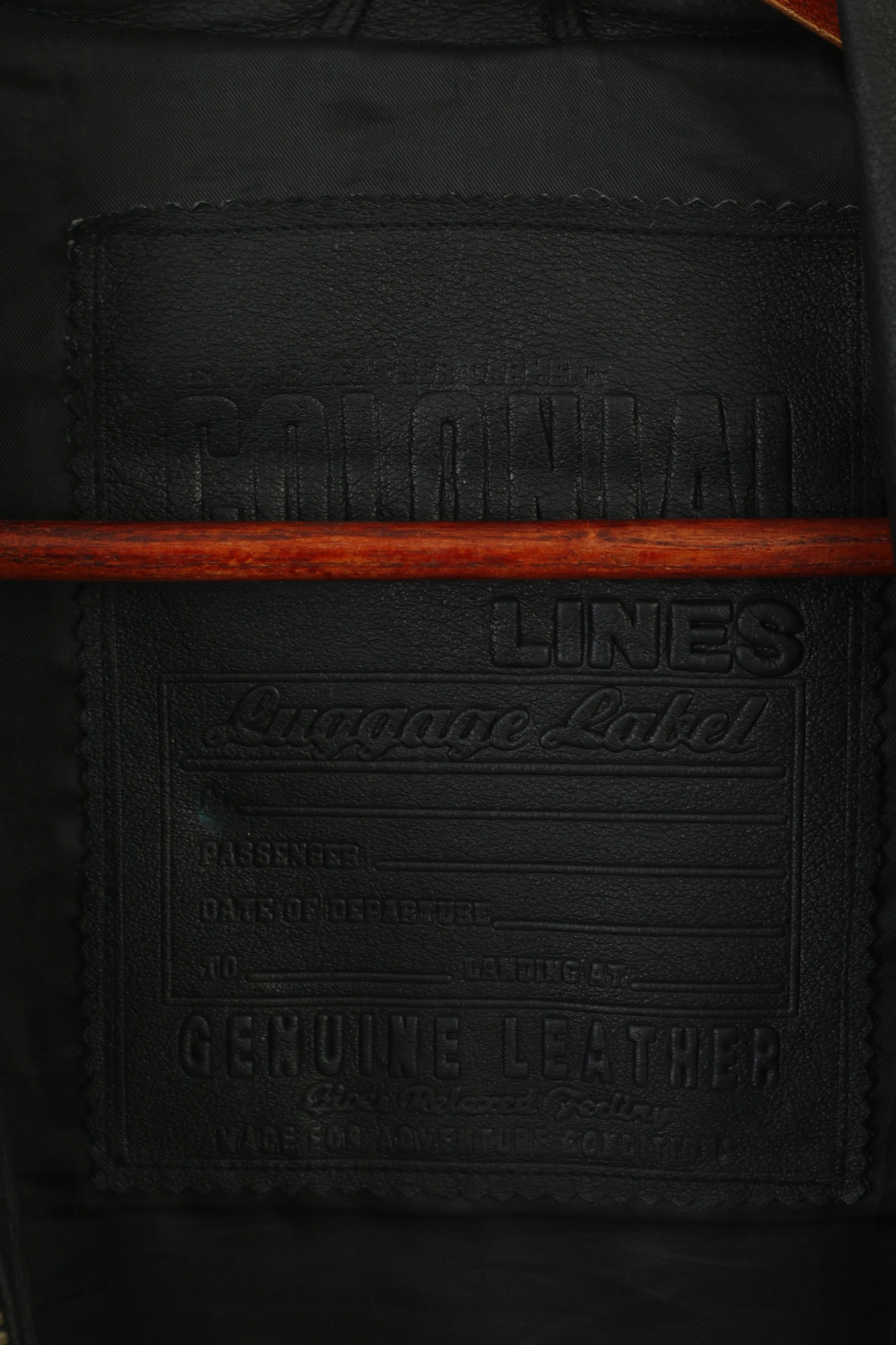 C&A Colonial Lines Men XL Jacket Black Leather Full Zip Biker Classic Top - Image 4