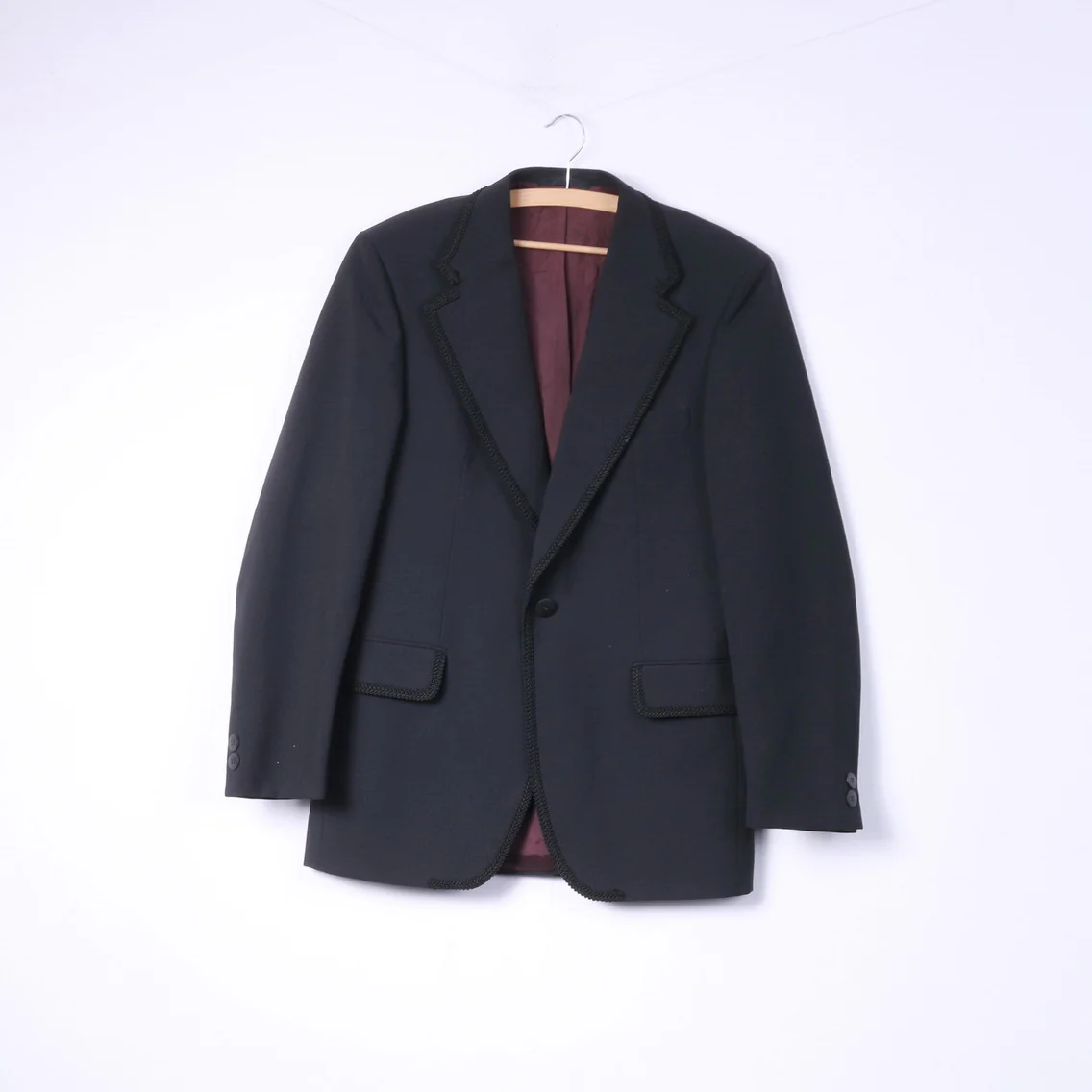 C&A Mens 102 40'' M Blazer Black Jacket Single Breasted Wedding Top