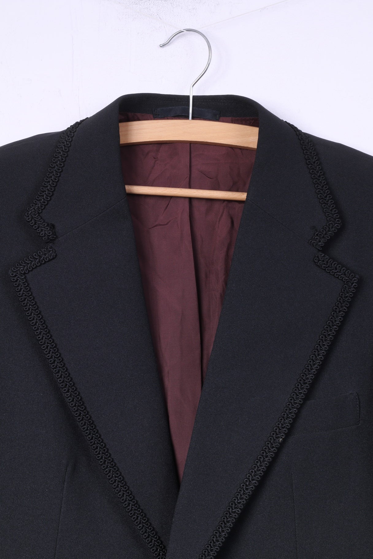 C&A Mens 102 40'' M Blazer Black Jacket Single Breasted Wedding Top - Image 2