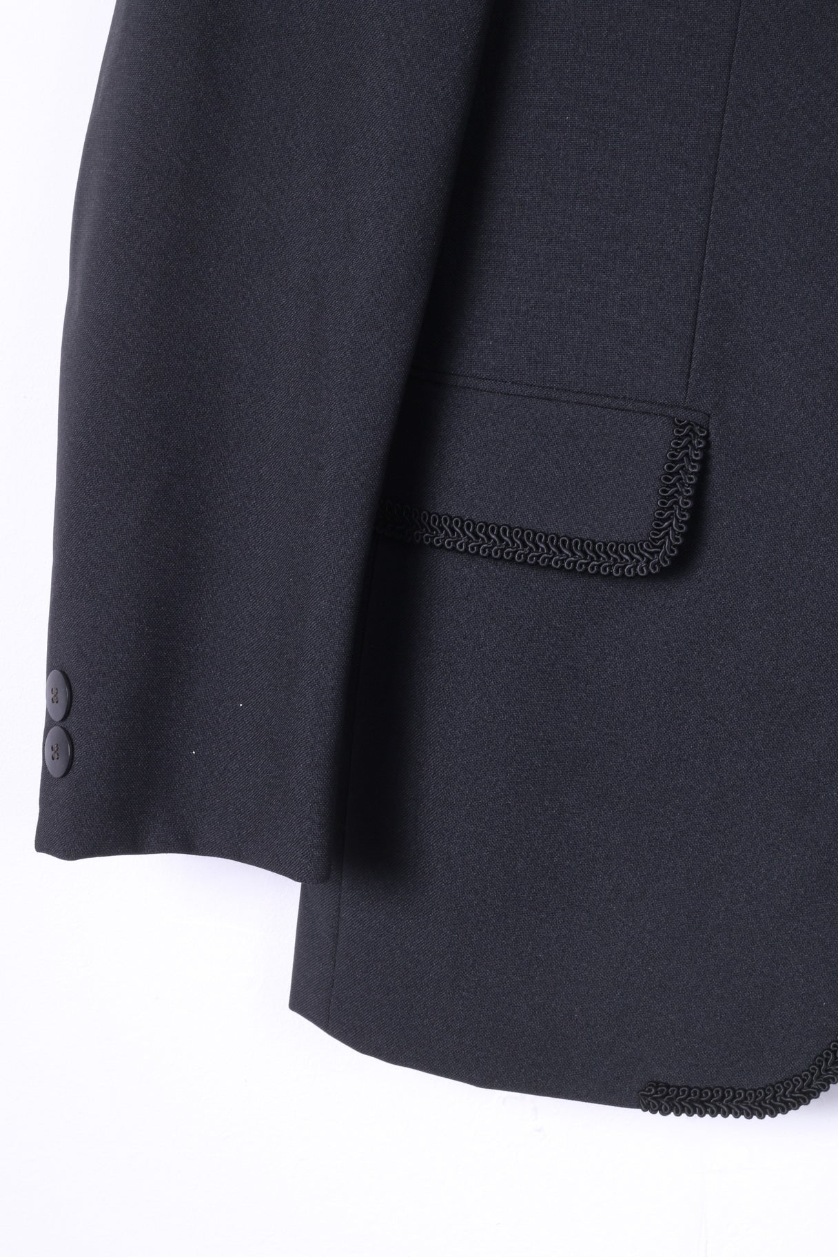 C&A Mens 102 40'' M Blazer Black Jacket Single Breasted Wedding Top - Image 3