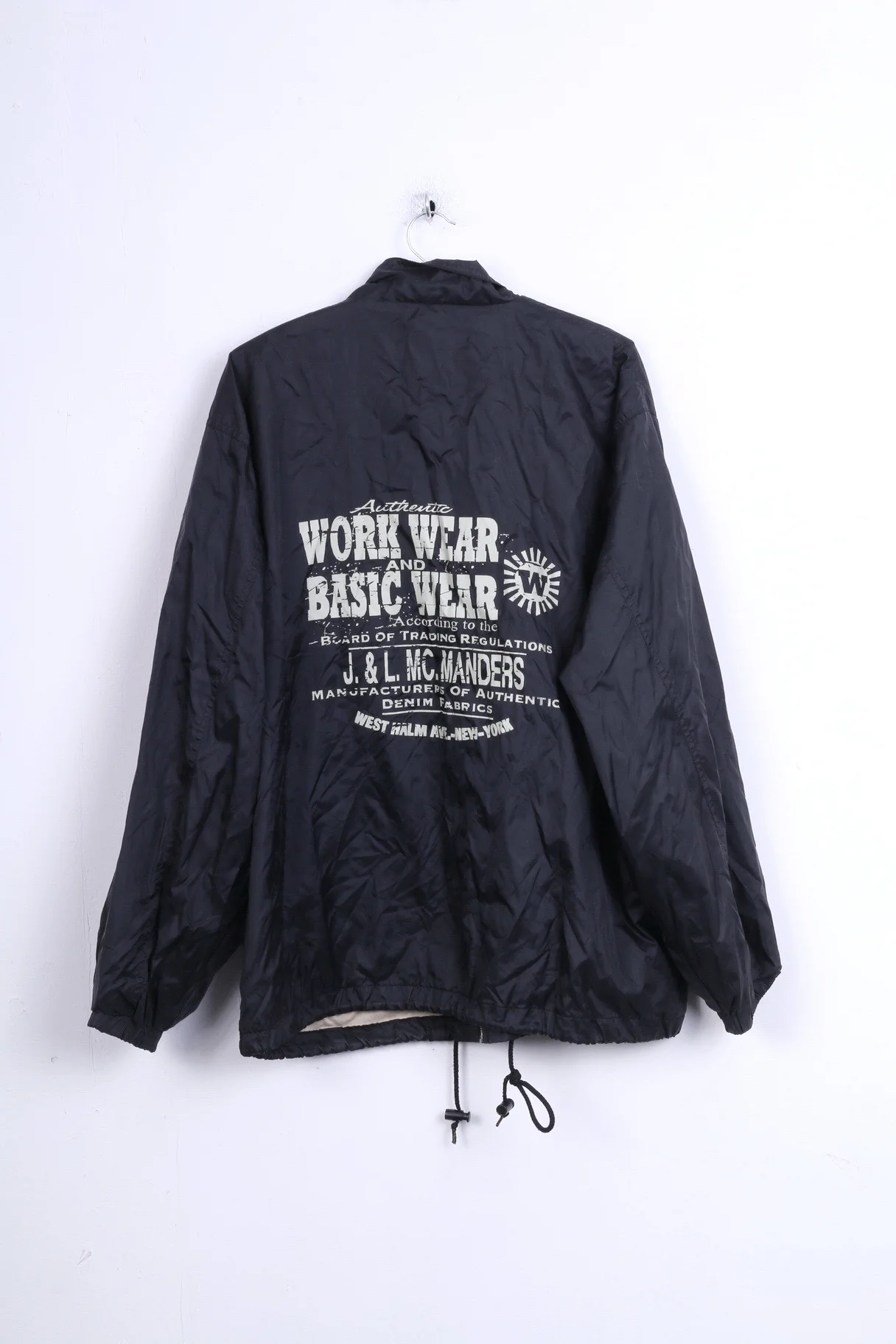 C&A Work Wear Mens L Jacket Black Nylon Waterproof Sport - Image 5