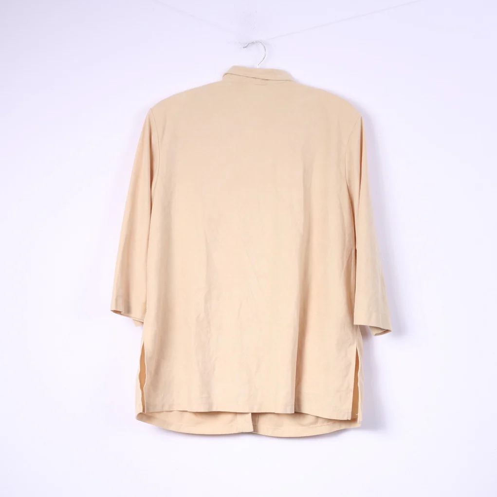 C.h.i.c.c. Womens 2XL Blouse Buttons Front Vintage Yellow Pocket Top - Image 5