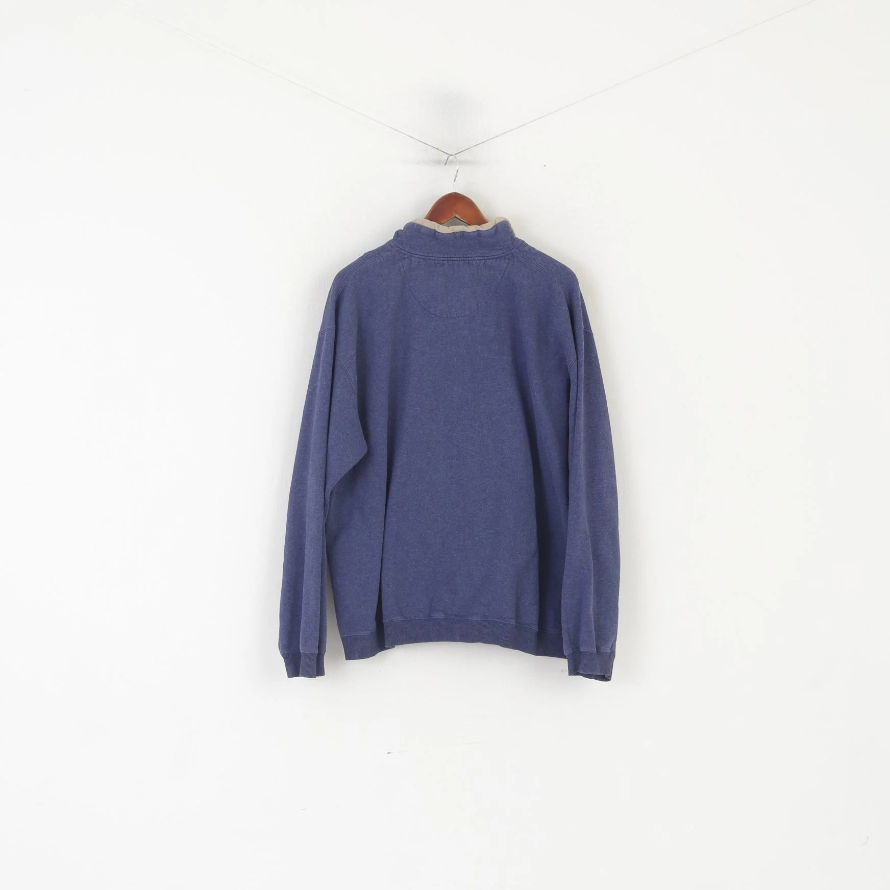 Cabela's Men 2XL Sweatshirt Navy Cotton Vintage Duck Zip Neck Outdoor Top - Image 5
