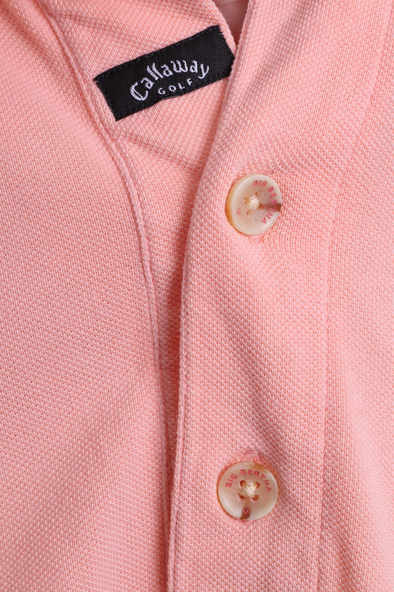 Callaway Golf Mens S Polo Shirt Peach LAS AMERICAS TENERIFE Big Bertha Pique - Image 3