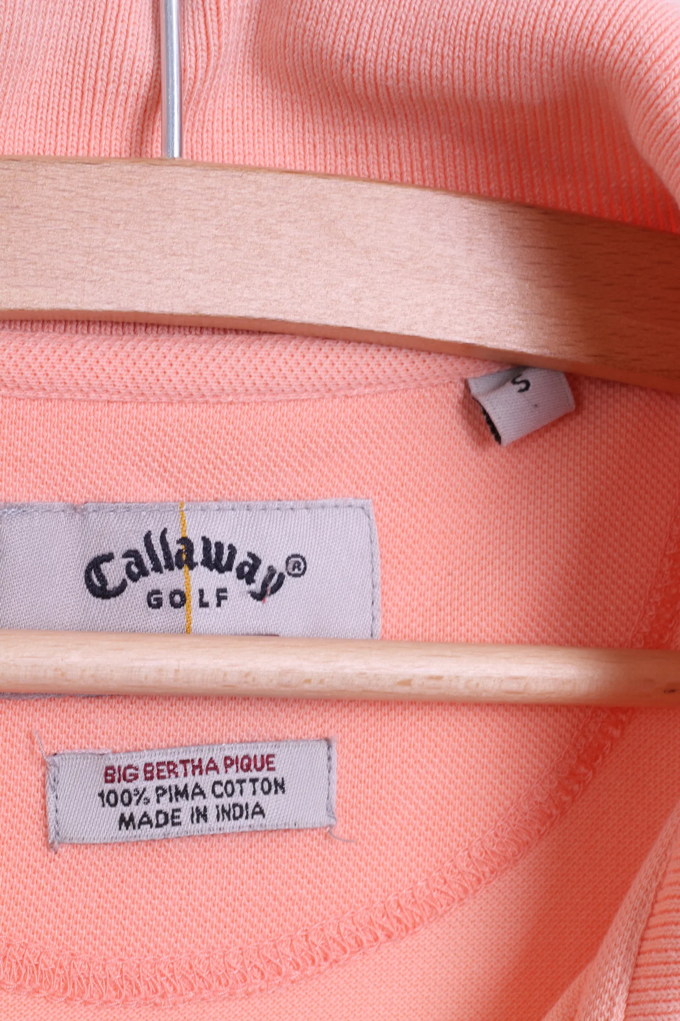 Callaway Golf Mens S Polo Shirt Peach LAS AMERICAS TENERIFE Big Bertha Pique - Image 4