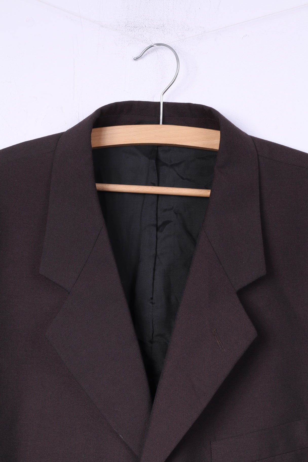 Calvin Cooper New York Men 54 44 Suit Brown Blazer Single Breasted Trousers Wool 2 Piece - Image 2