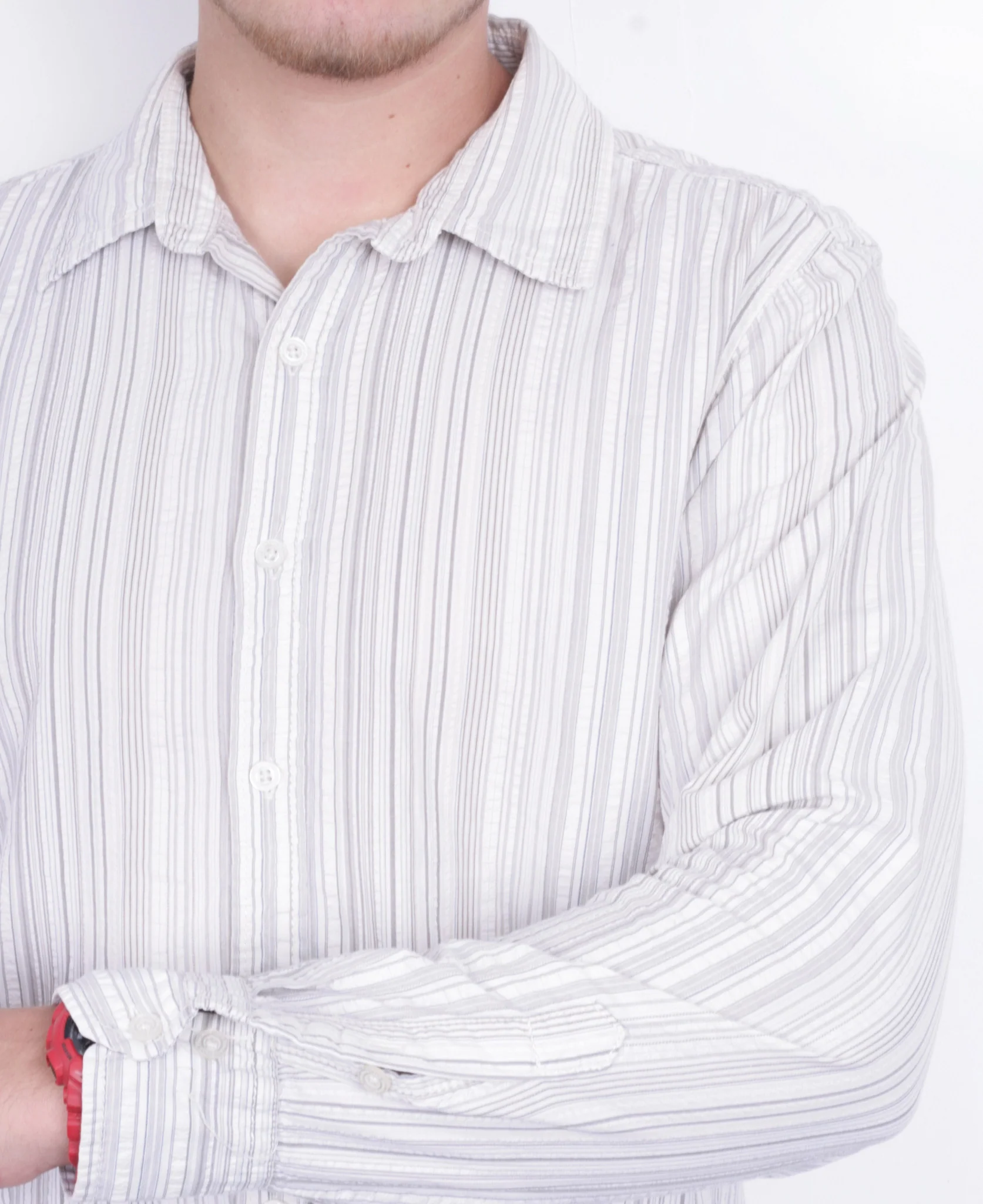 Calvin Klein Jeans Mens M Casual Shirt Striped Cotton Short Sleeve - Image 3