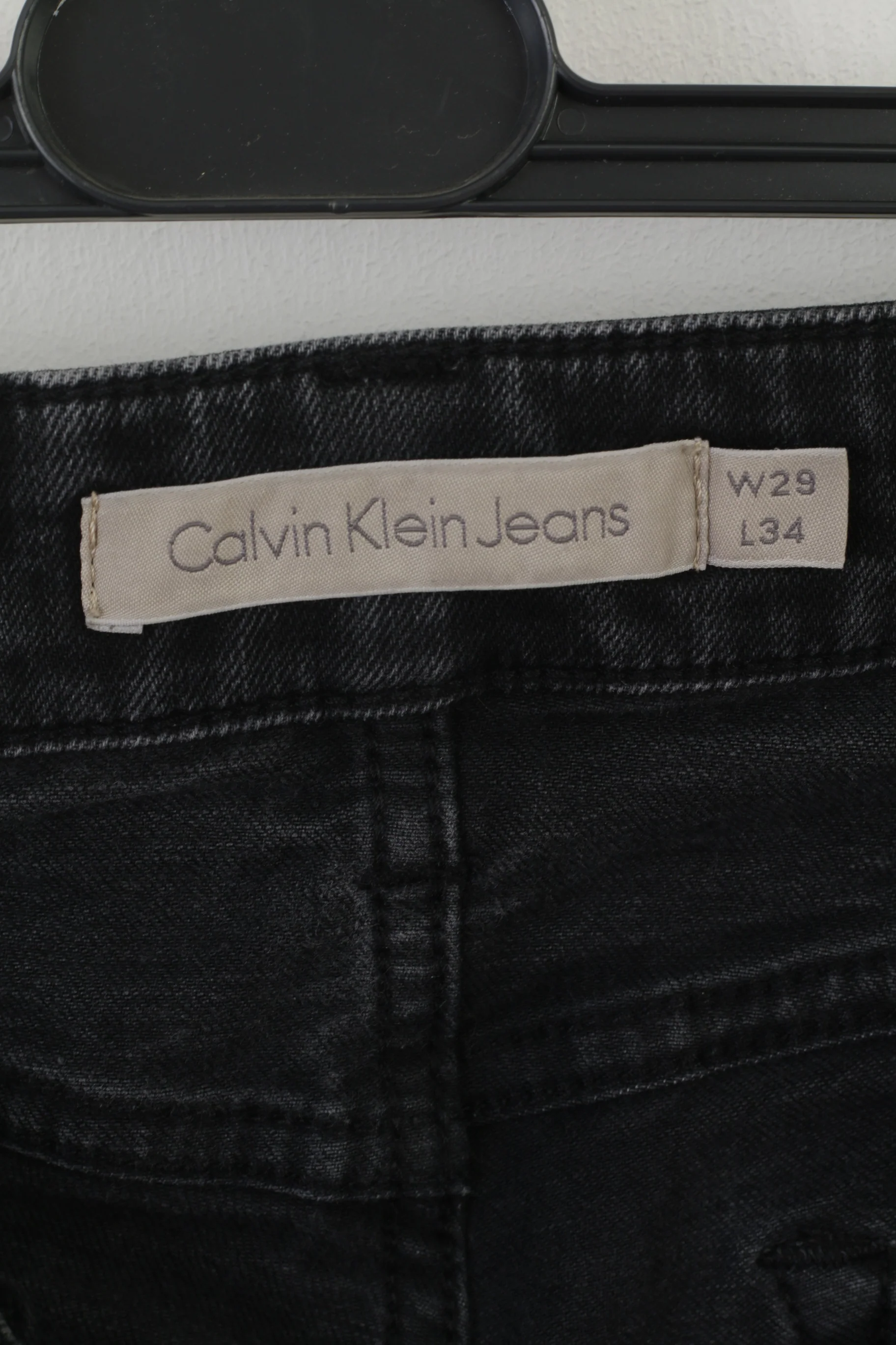 Calvin Klein Jeans Women 29 Trousers Black Cotton Long Skinny Stretch Pants - Image 4