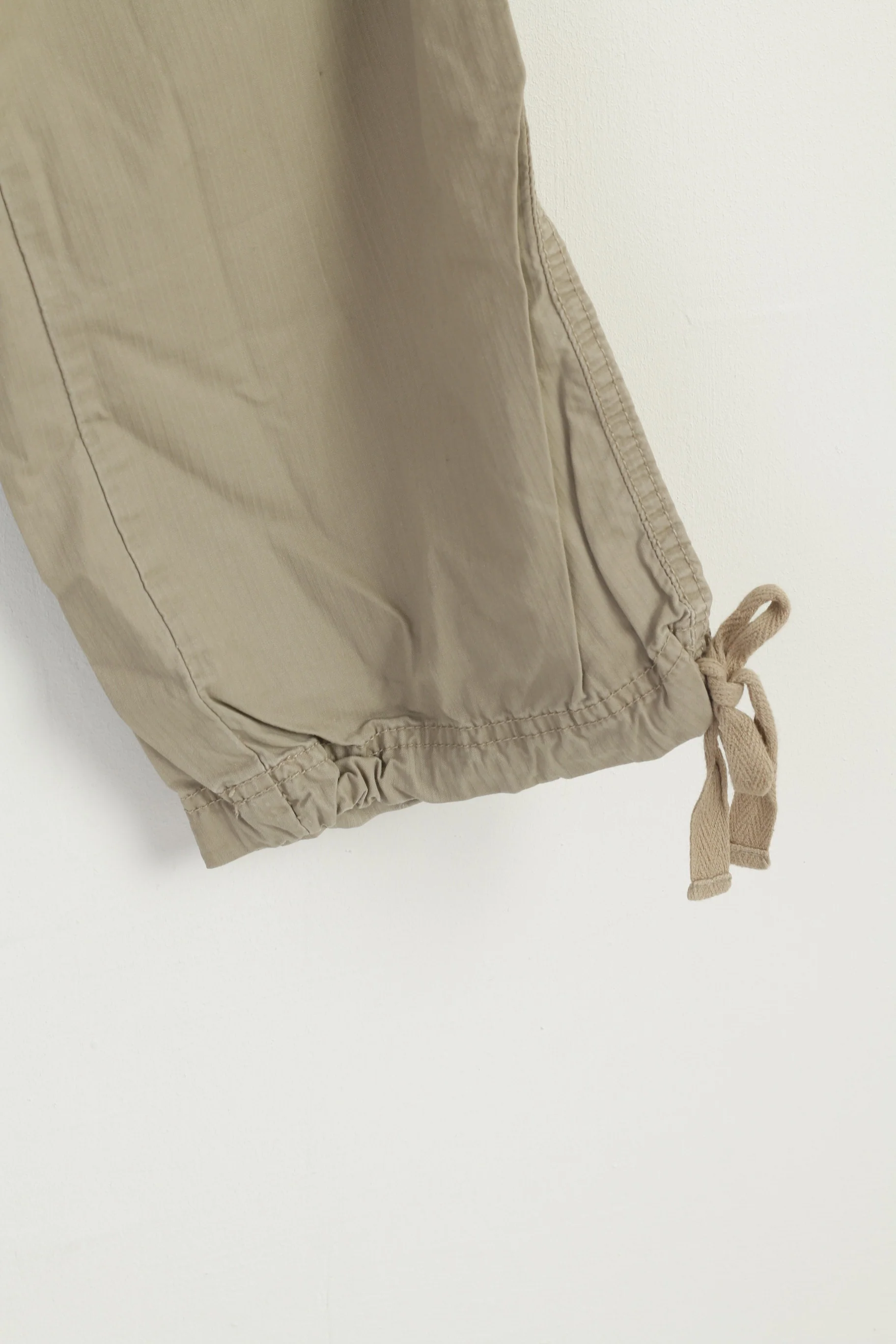 Calvin Klein Jeans Women 6 S Trousers Beige Cotton Militias Classic Pants - Image 3