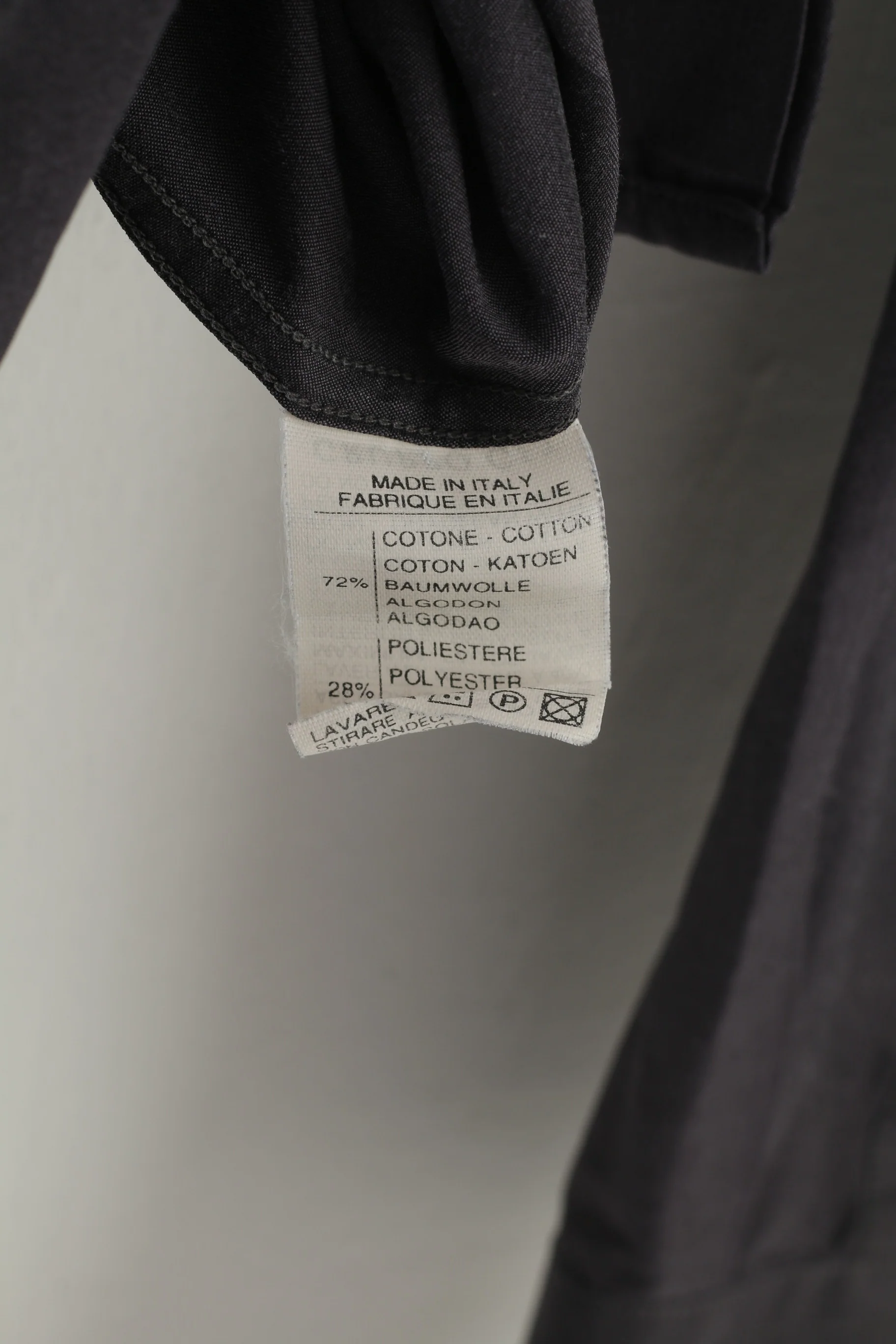 Calvin Klein Men 39 M Casual Shirt Grey Long Sleeve Collar Collection Cotton Top - Image 5