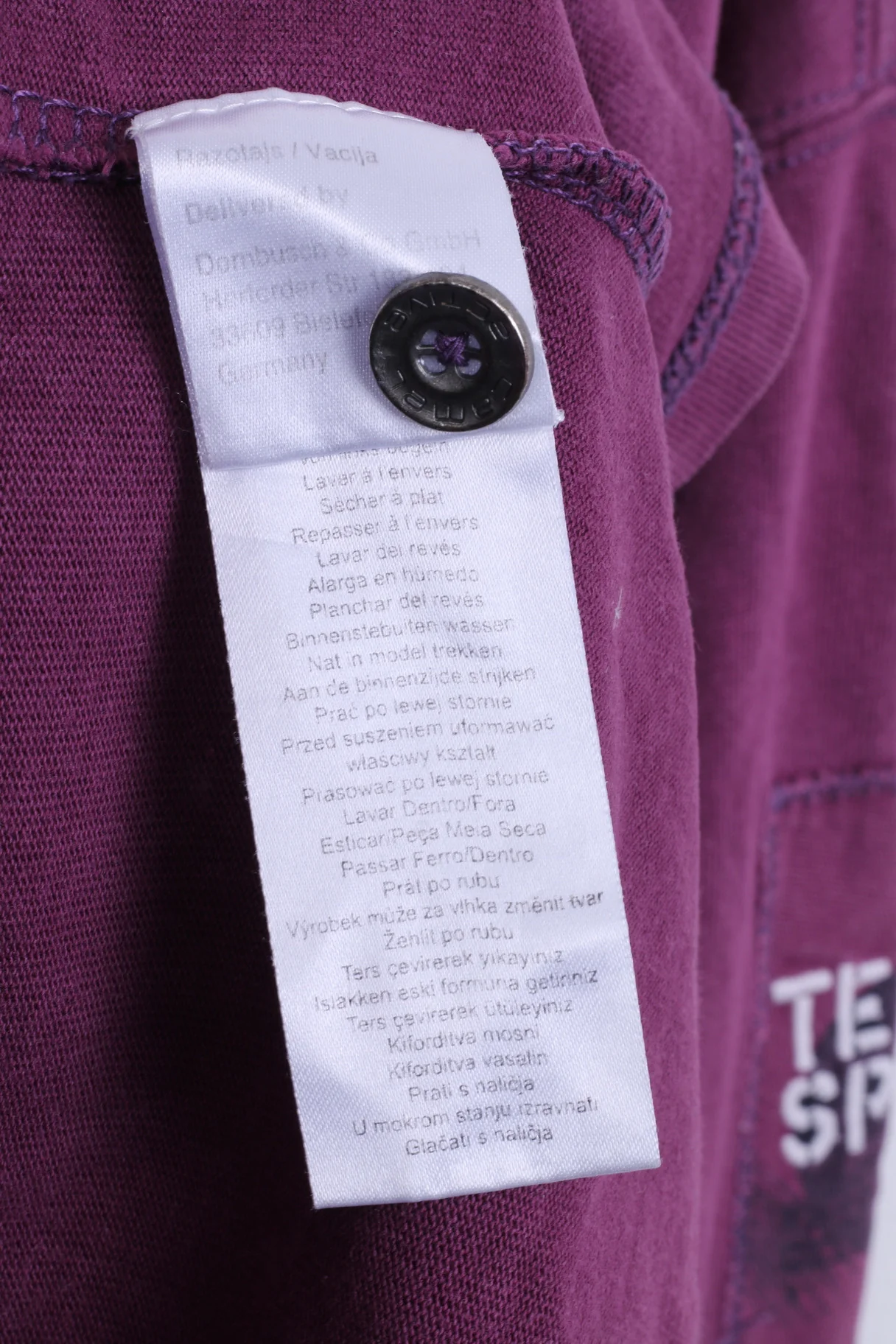 Camel Active Mens L Polo Shirt Purple Detailed Buttons Long Sleeve - Image 6