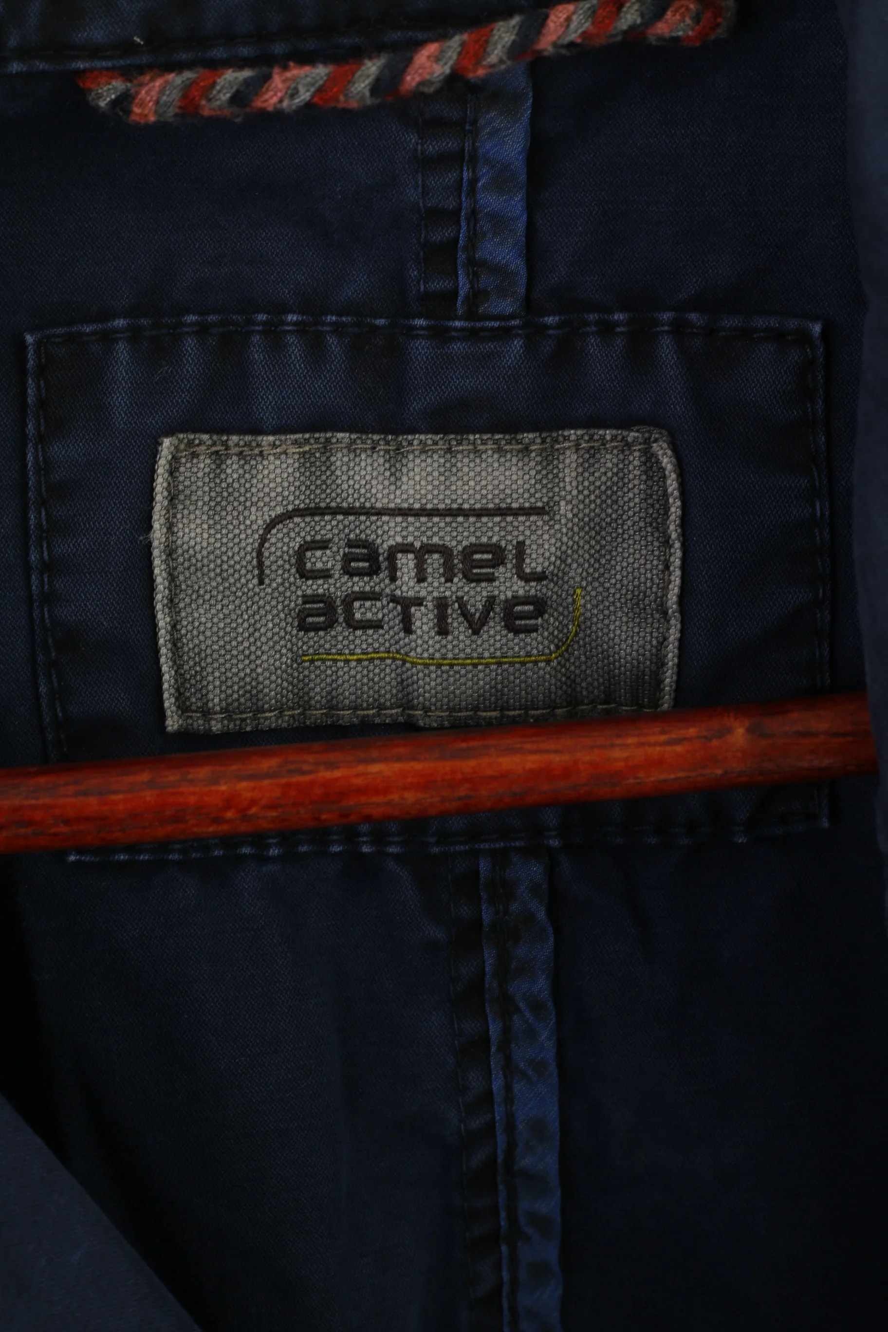 Camel Active Women 42 L Coat Navy Cotton Vintage Trench Belted Classic Top - Image 6