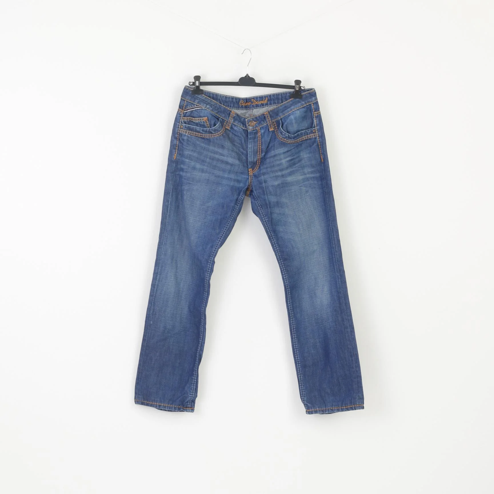 Camp David Men 36 Jeans Trousers Navy Denim Cotton Long Straight Leg Pants