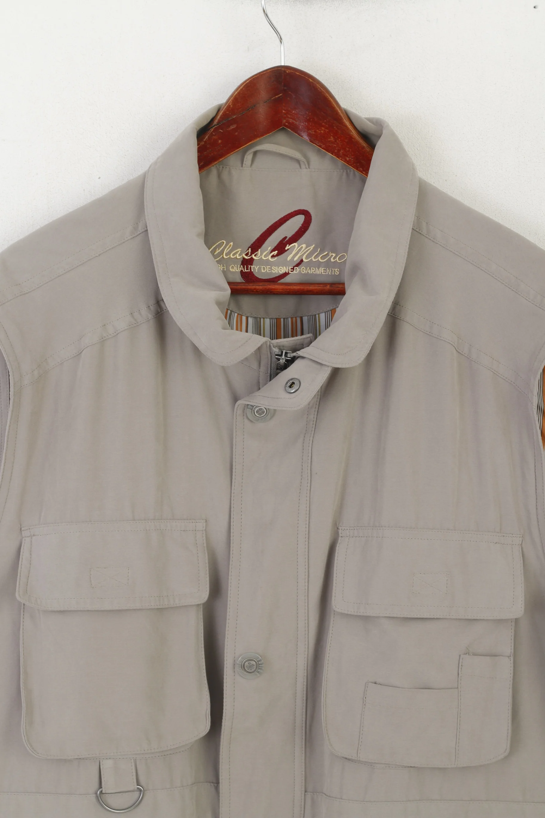 Canada by C&A Men 56 XL Vest Gray Classic Micro Pockets Hunting Fishing Bodywarmer - Image 2