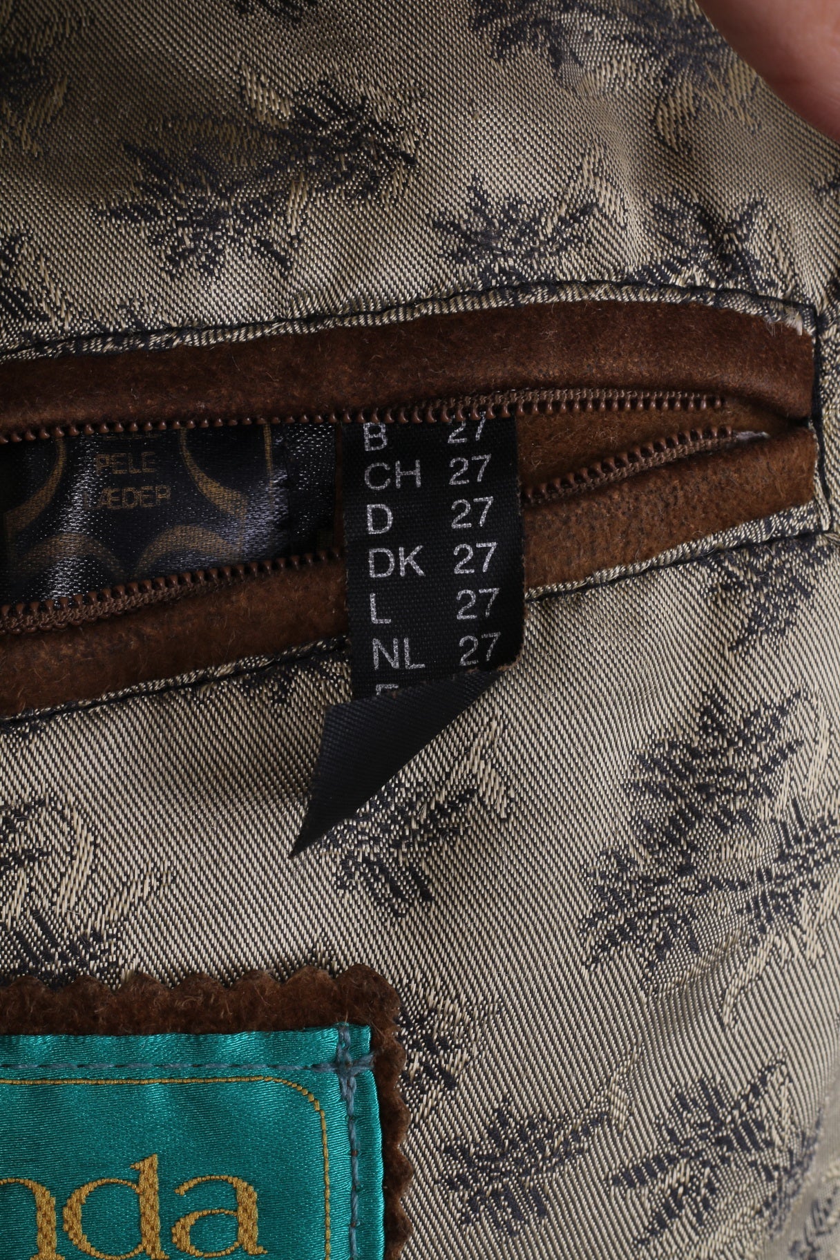 Canada C&A Men 44 54 L Blazer Vintage Leather Camel Single Breasted Suede Shoulder Pads Jacket - Image 6
