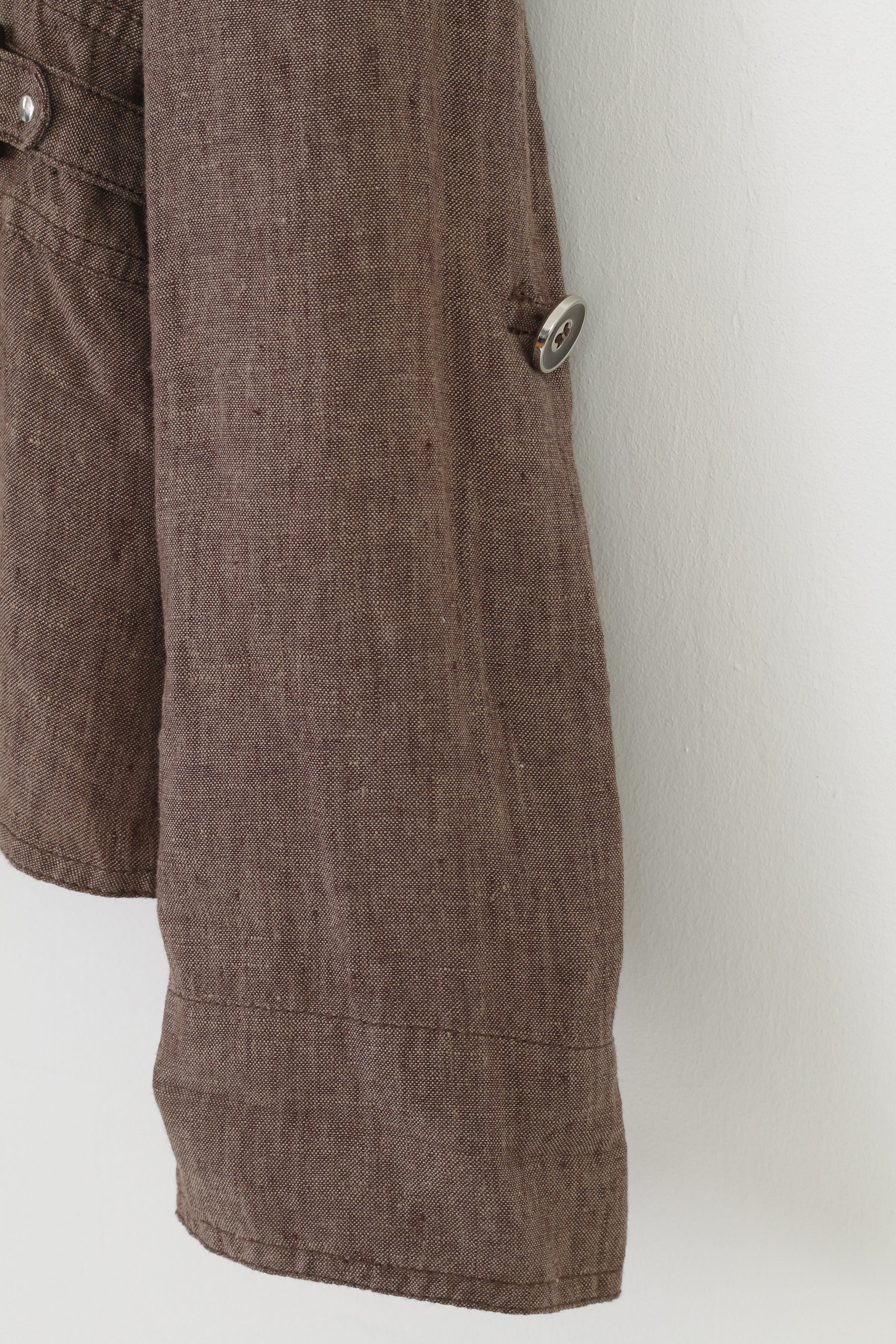 Canda Woman M Jacket Brown Bottoms Breasted Premium C&A Vintage Top - Image 3