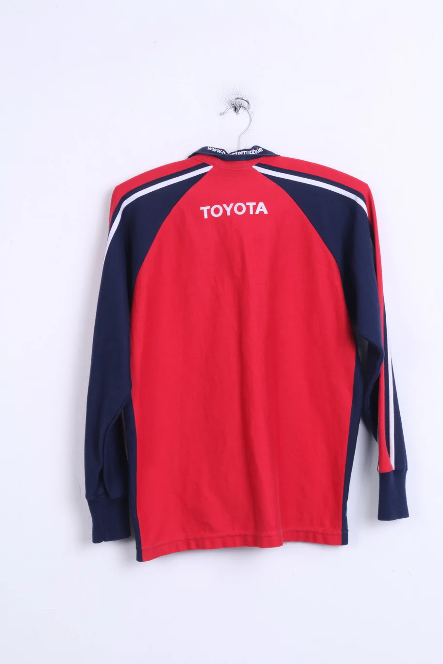 Canterburry Youth 12 Age Polo Shirt Rugby Red Long Sleeve Cotton Top - Image 5
