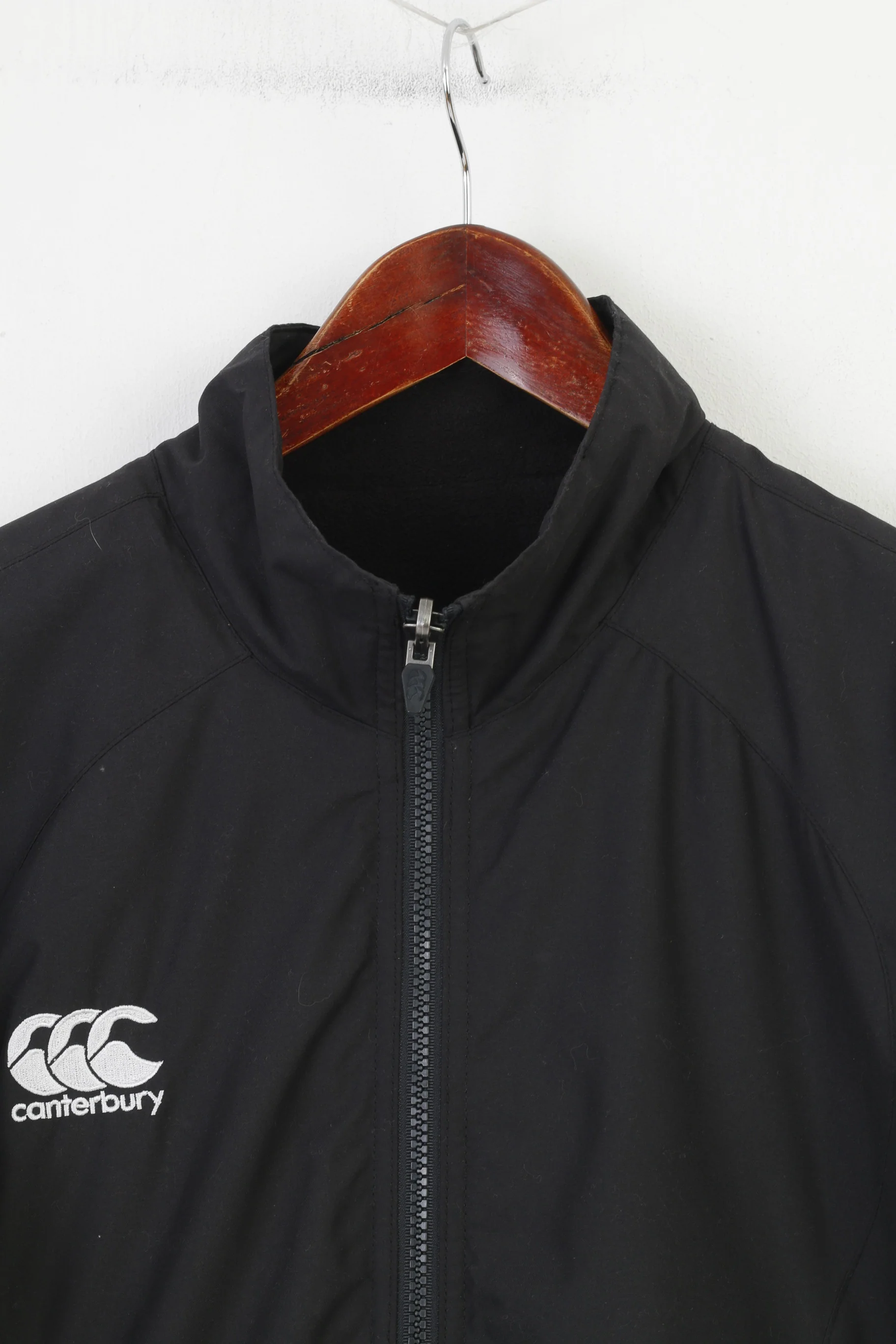 Canterbury Boys 14 Age Jacket Black Fleece Double Side Vintage Full Zipper Top - Image 2
