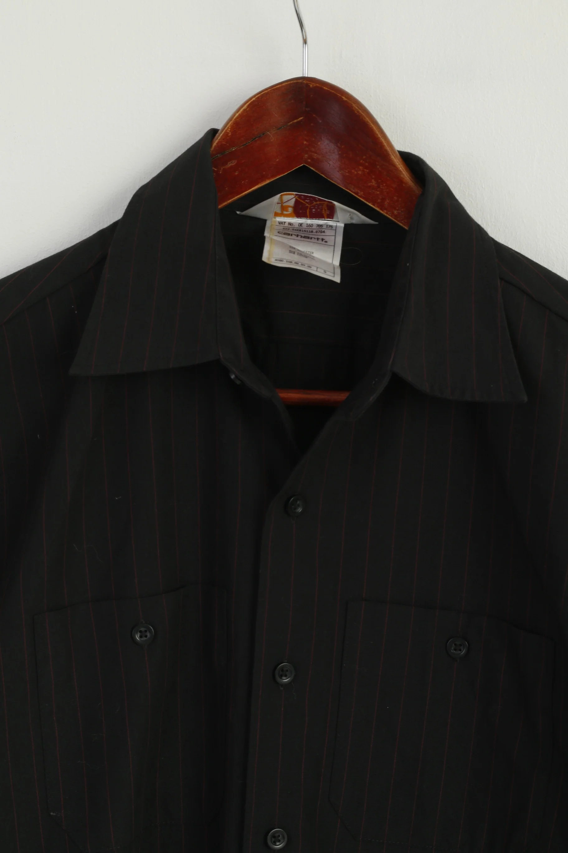 Carhartt Men S Casual Shirt Black Striped Long Sleeve Striped Classic Top - Image 3