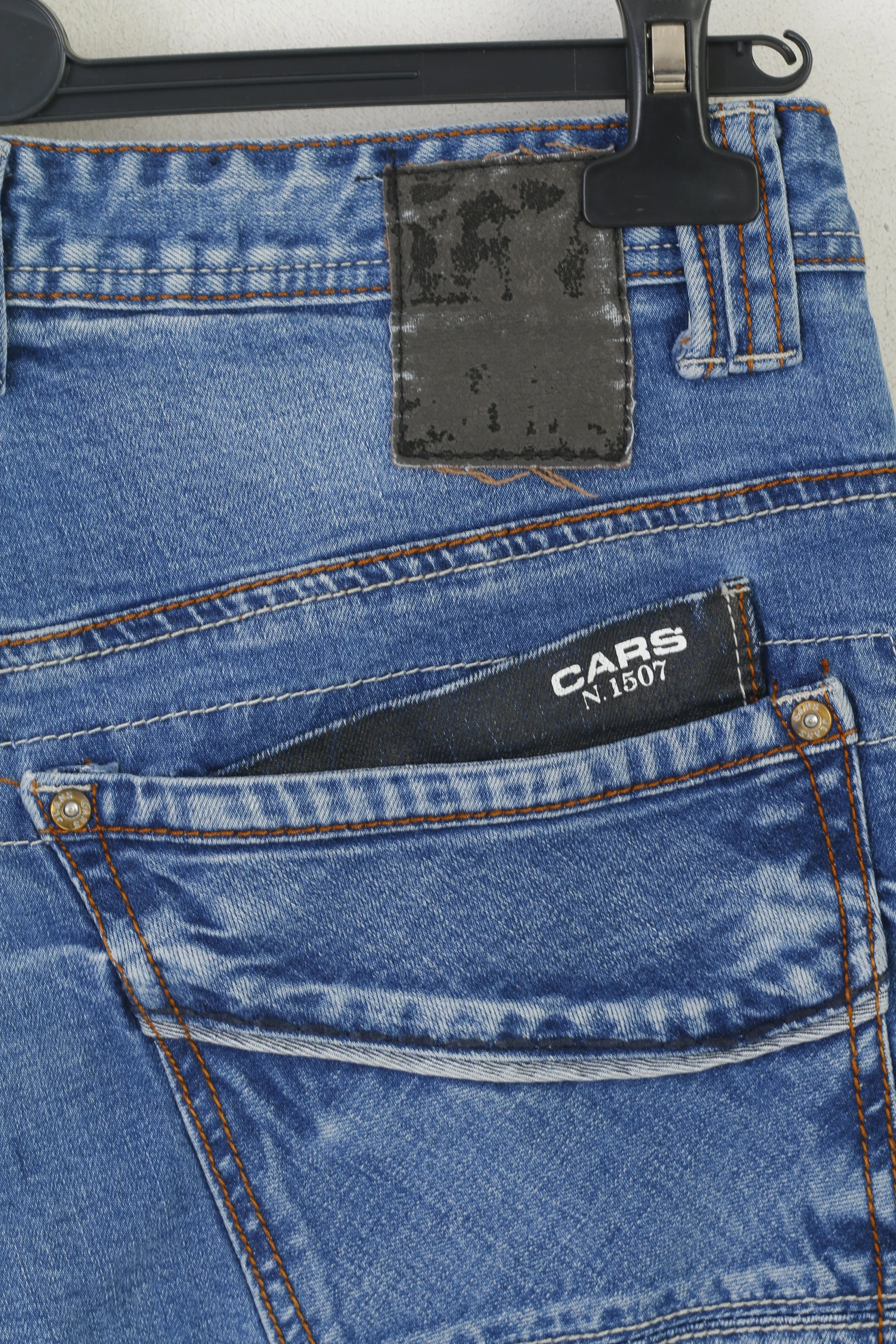 Cars Jeans Men 31 Jeans Trousers Blue Denim Cotton Skinny Washed Pants - Image 5