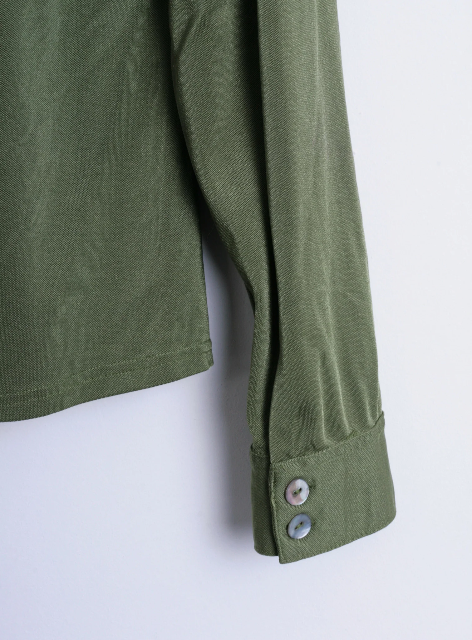 Casual Wear Adelsten Womens 42/44 M/L Nylon Blouse Blazer Green Slippery By The Touch - Image 5