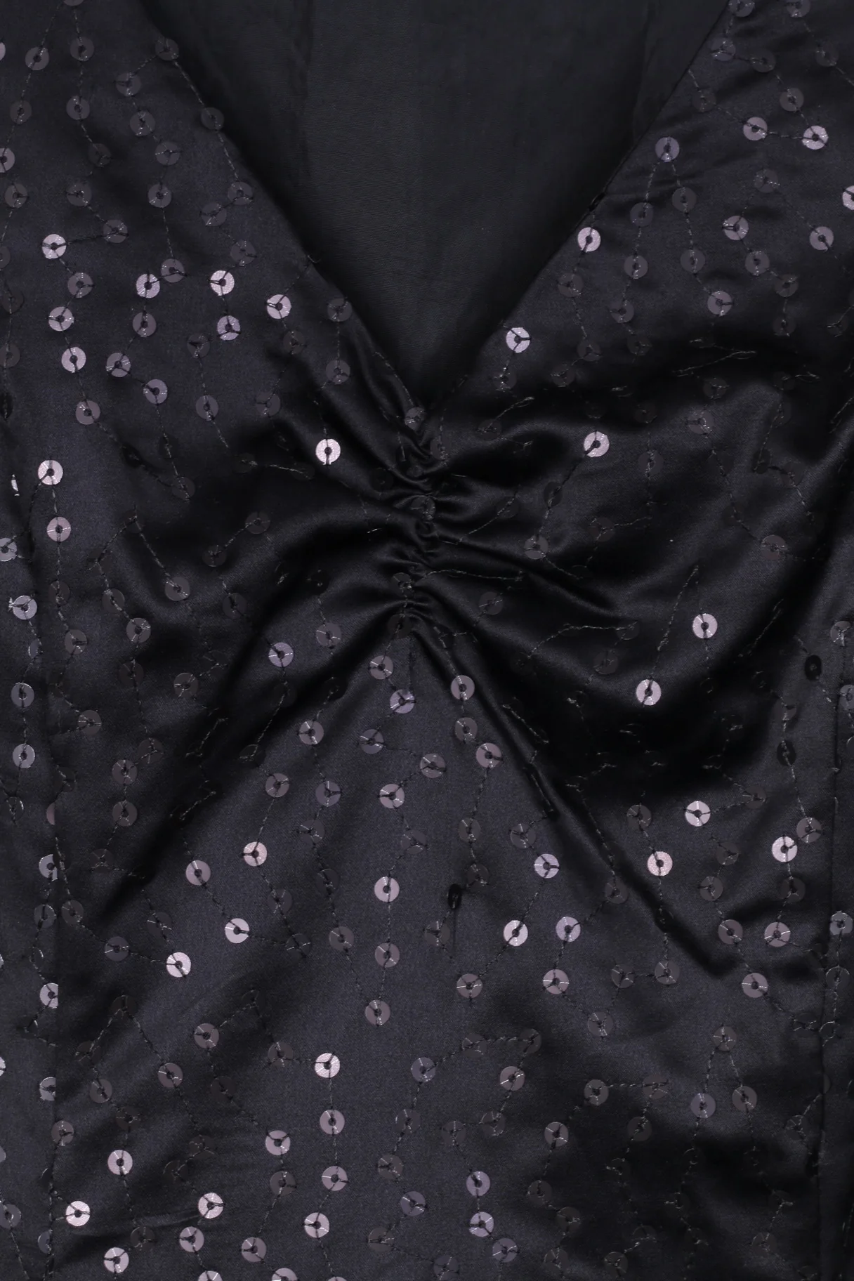 CDN Continue Womens 34 Xs Mini Dress V Neck Sequins Sleeveless Shiny - Image 3