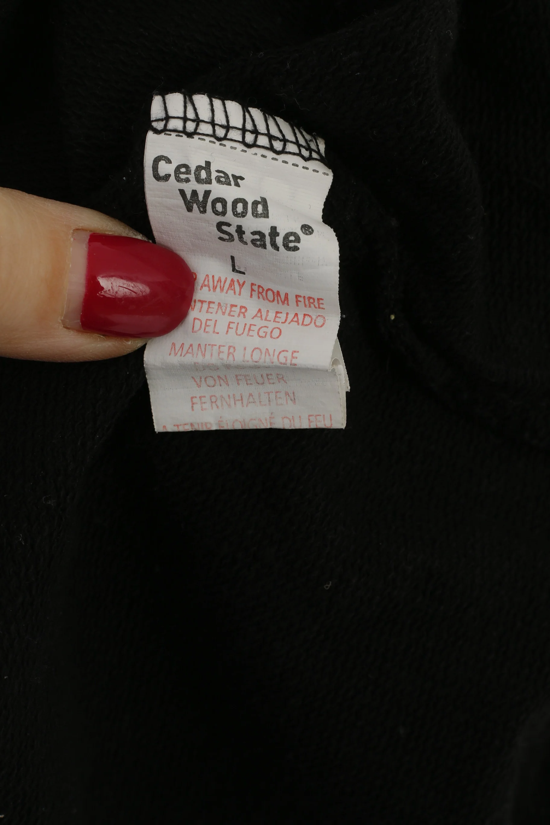 Cedar Wood State Guns N' Roses Women L Sweatshirt Black Cotton Graphic Top - Image 5