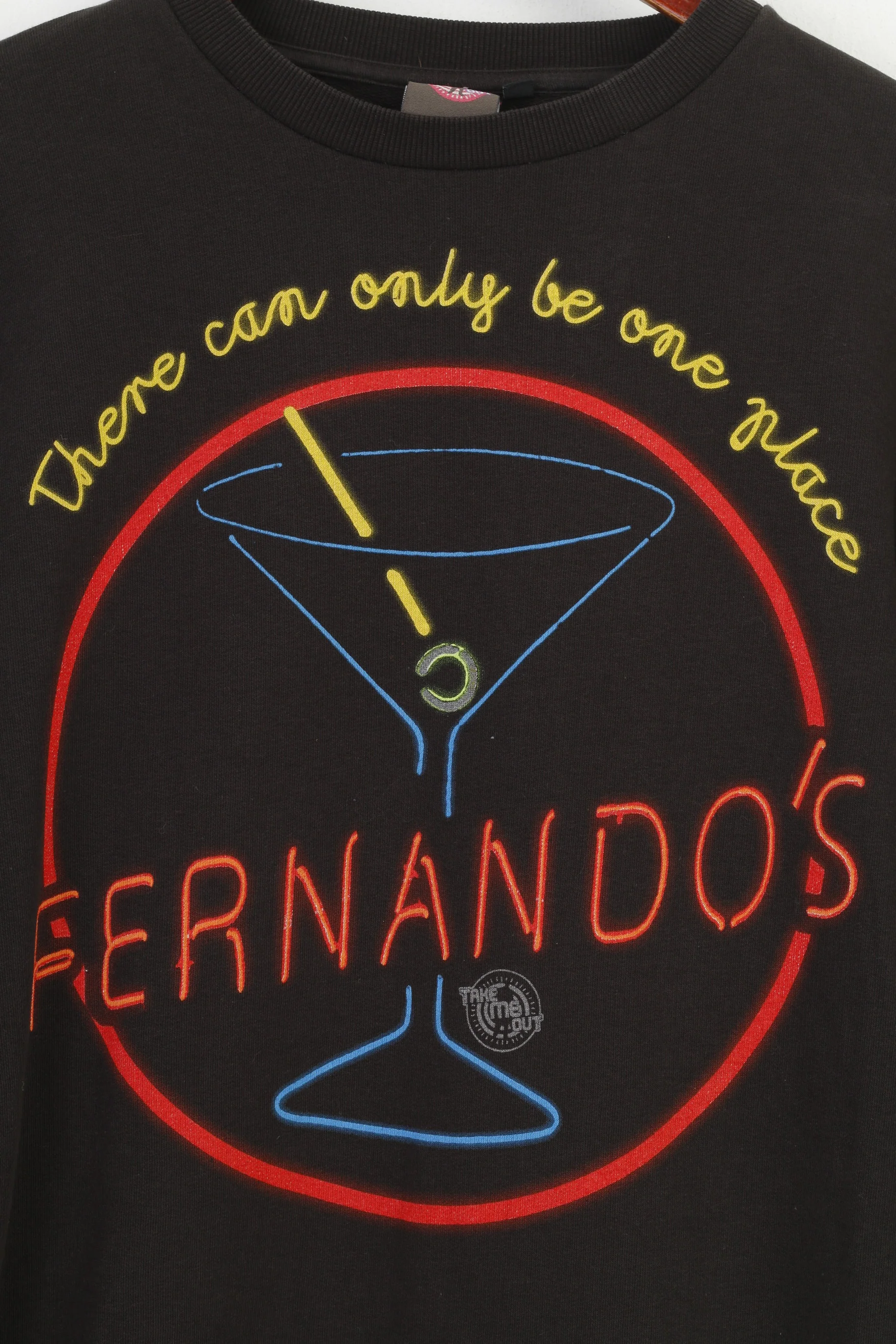Cedar Wood State Men S Sweatshirt Black Crew Neck Cotton Fernando's Take Me Out Vintage Top - Image 4