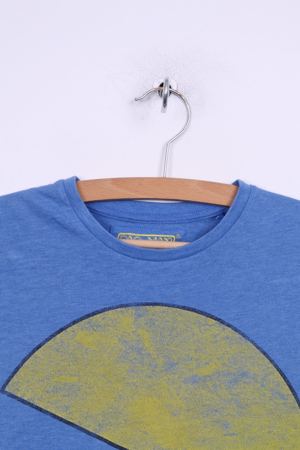 Cedar Wood State Pac-Man Mens S Grapic Shirt Blue Crew Neck Cotton - Image 2