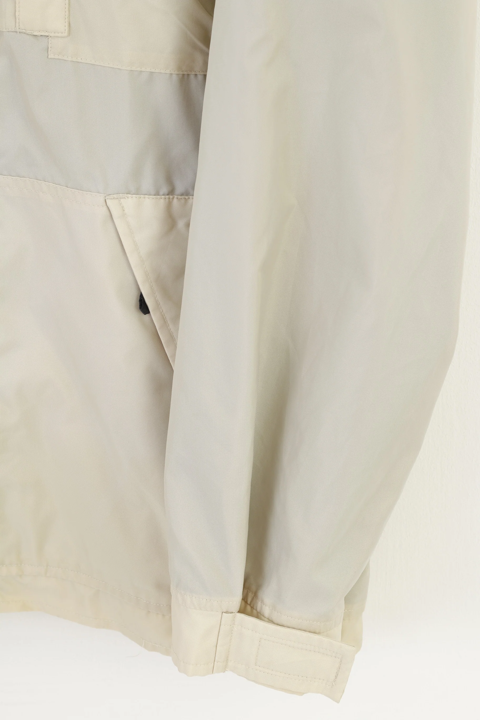 Champion Men L Jacket Beige Full Zipper  Nylon Vintage Pockets Outwear  Top - Image 3