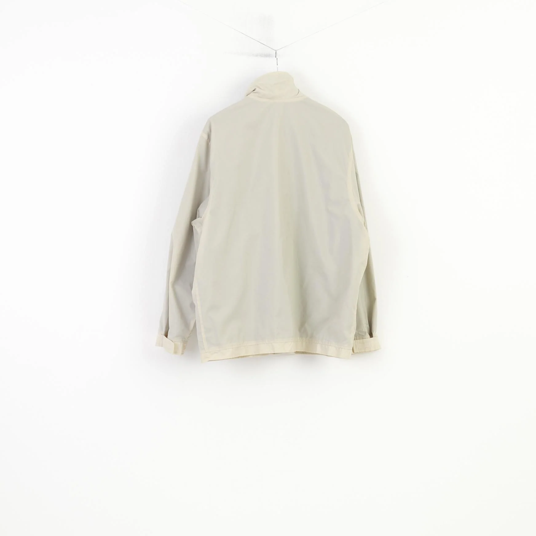 Champion Men L Jacket Beige Full Zipper  Nylon Vintage Pockets Outwear  Top - Image 7