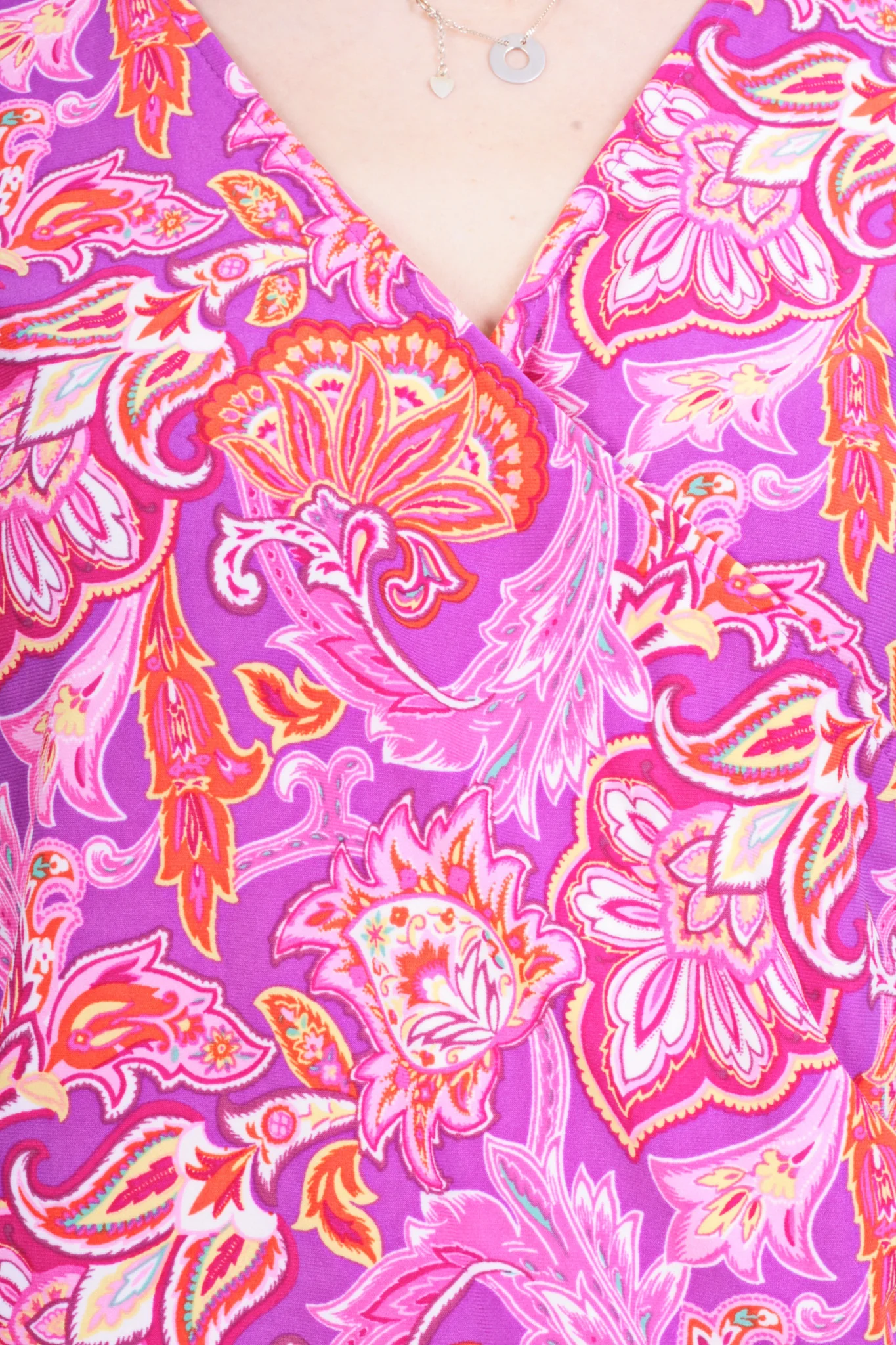 Chaps Womens M Blouse Shirt Flowers Multi Colour - Image 3