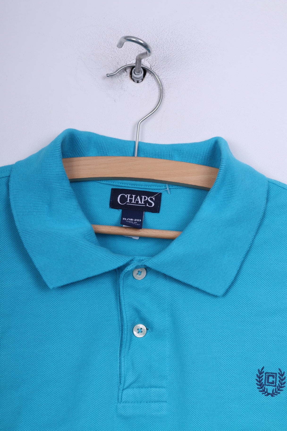 Chaps Youth XL (18-20) Polo Shirt Blue Short Sleeve Summer Cotton - Image 2