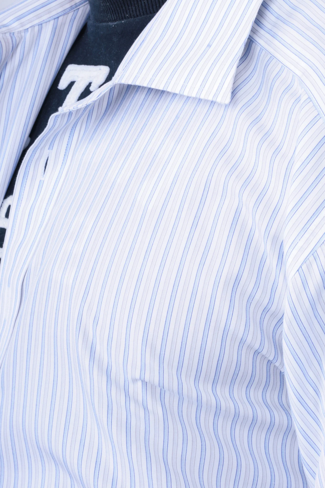 Charles Tyrwhitt Mens 17/43 XL Formal Shirt Striped Blue Jermyn Street London - Image 3