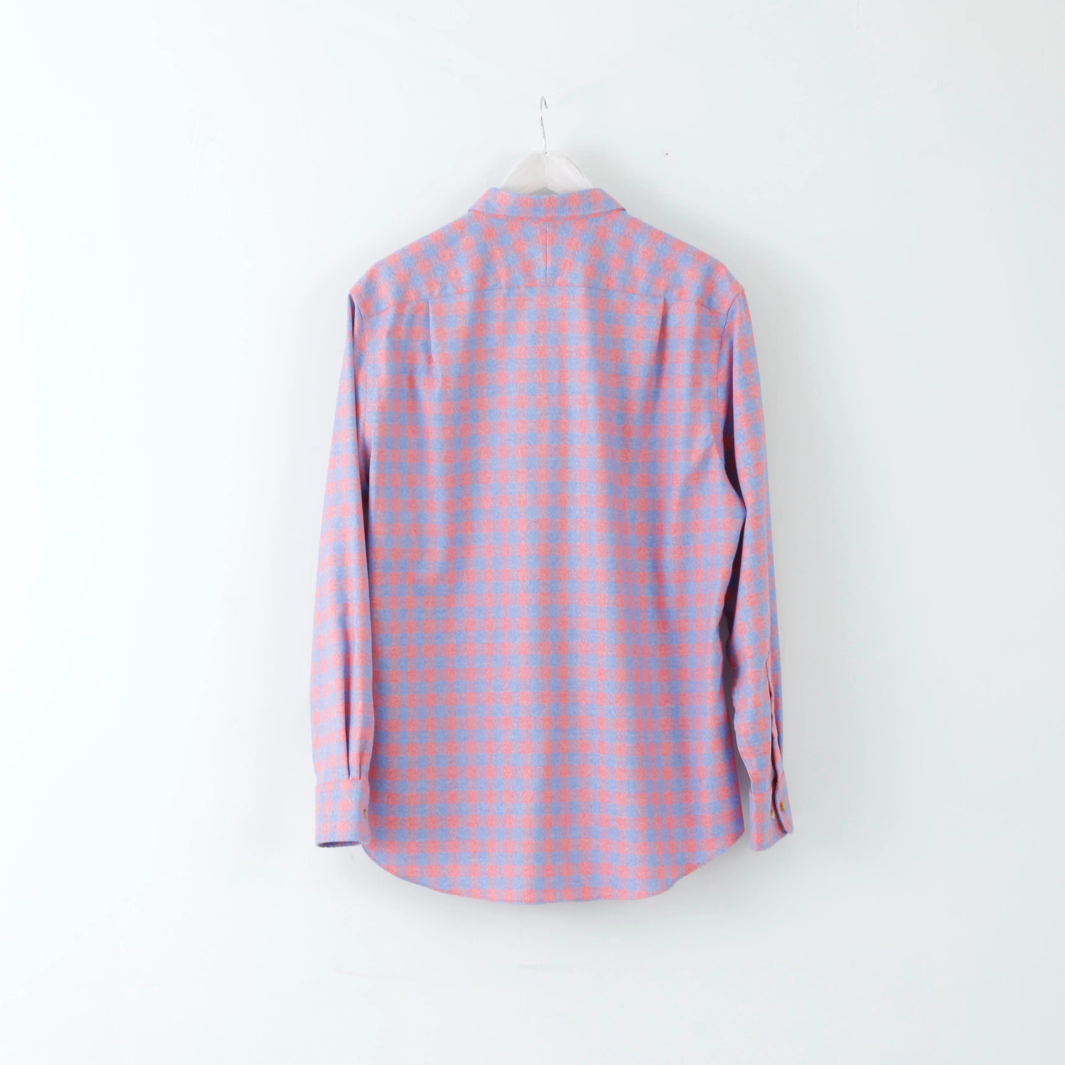 Charles Tyrwhitt Mens L Casual Shirt Red Blue Long Sleeve Slim Fit Checked Non Iron - Image 6