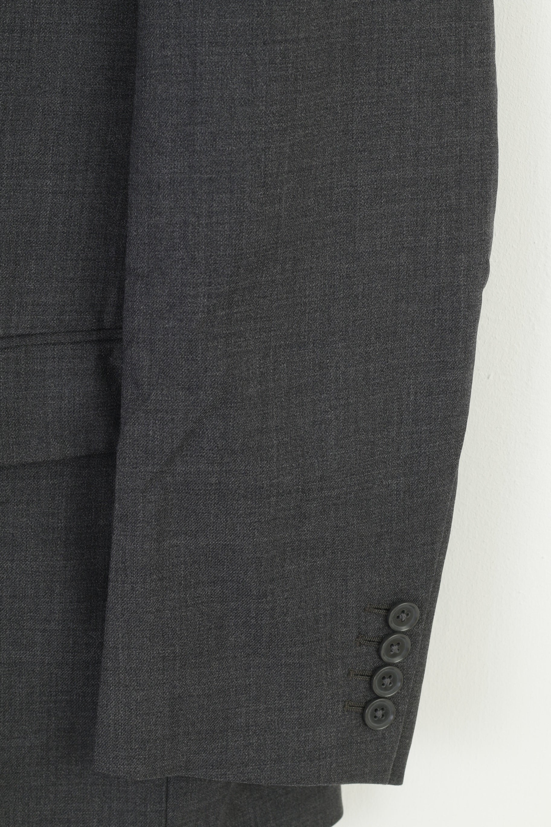 Charles Tyrwhitt Tayloring Men 40 Blazer Grey Wool Ashley Single Breasted Jacket - Image 3