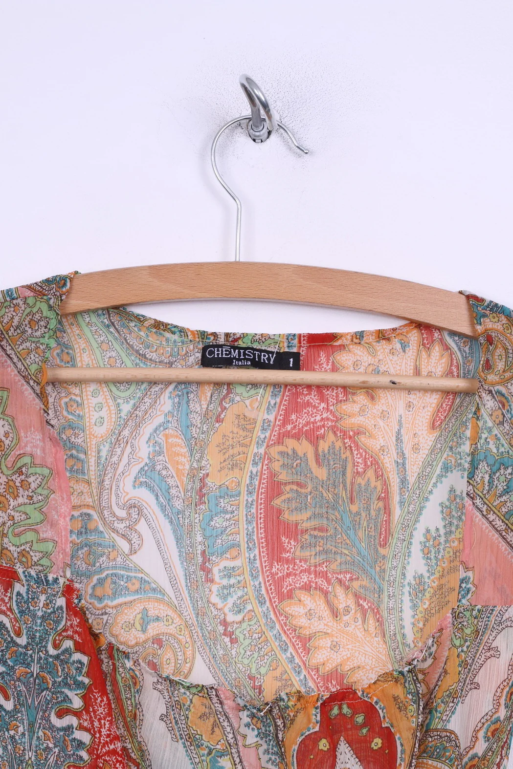 Chemistry Italia Womens 1 M Blosue Tunic Multicolor Transparent - Image 2