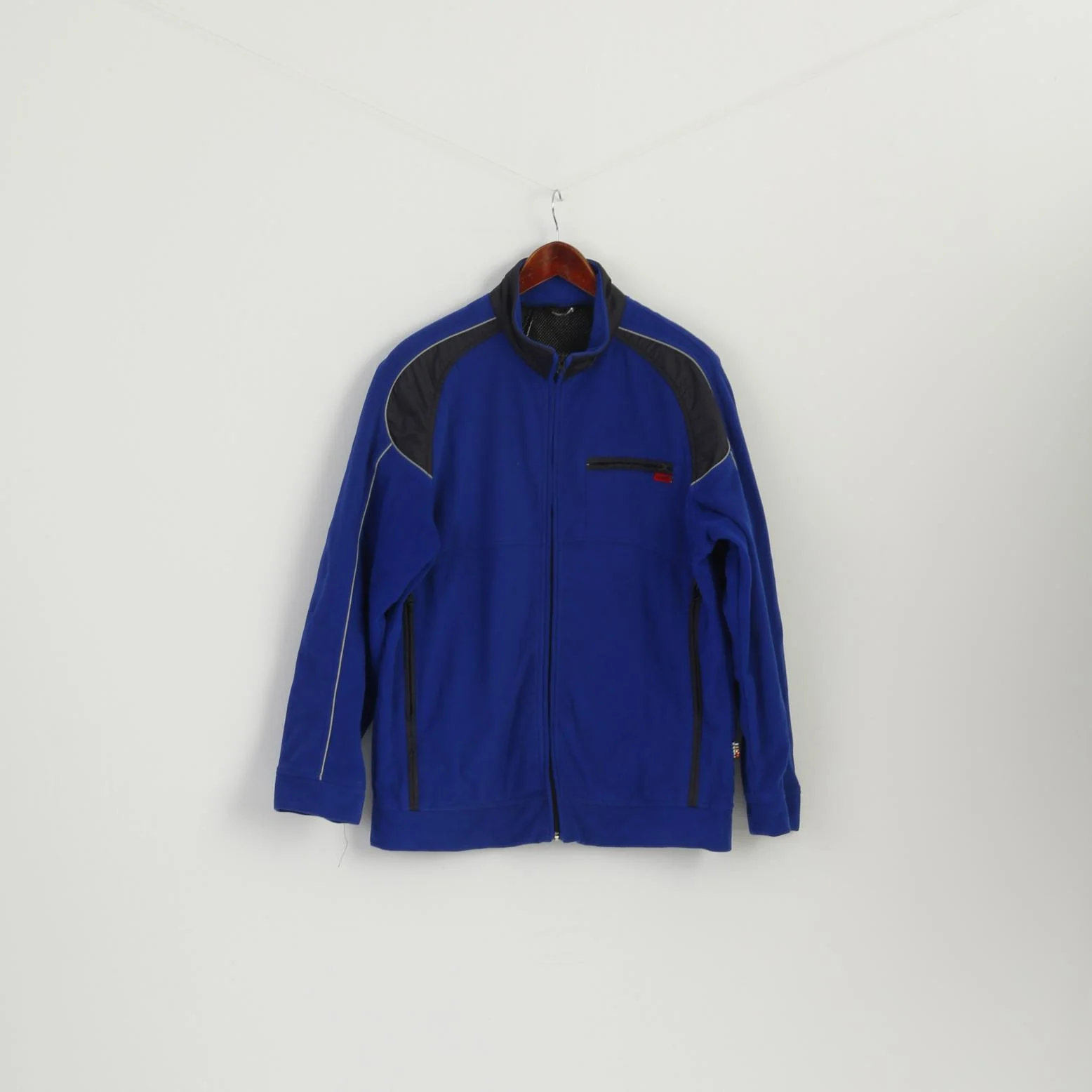 Rukka Men L Fleece Jacket Blue Zip Up Windstopper Outdoor Multi Pocket Top - Image 2
