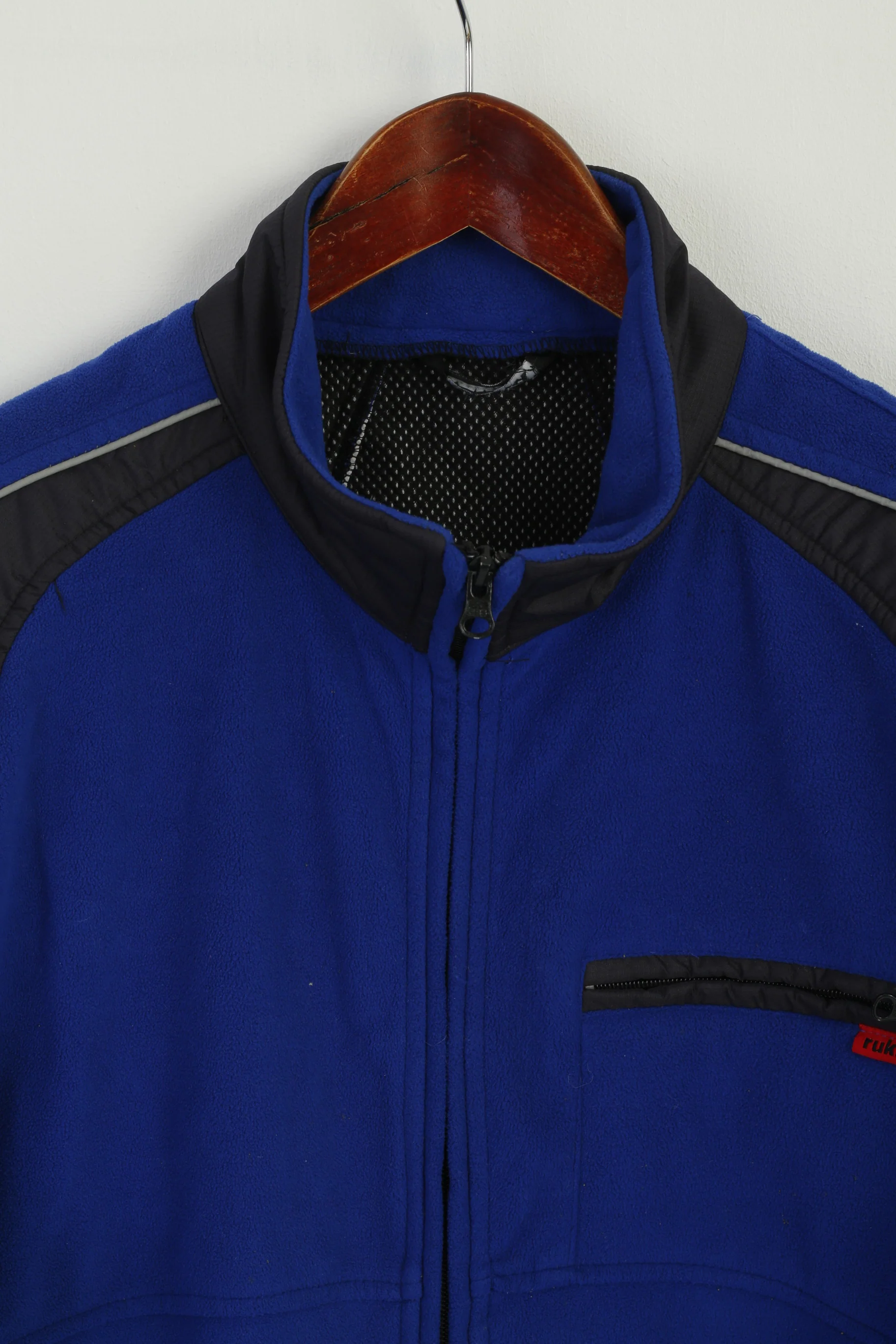 Rukka Men L Fleece Jacket Blue Zip Up Windstopper Outdoor Multi Pocket Top - Image 3