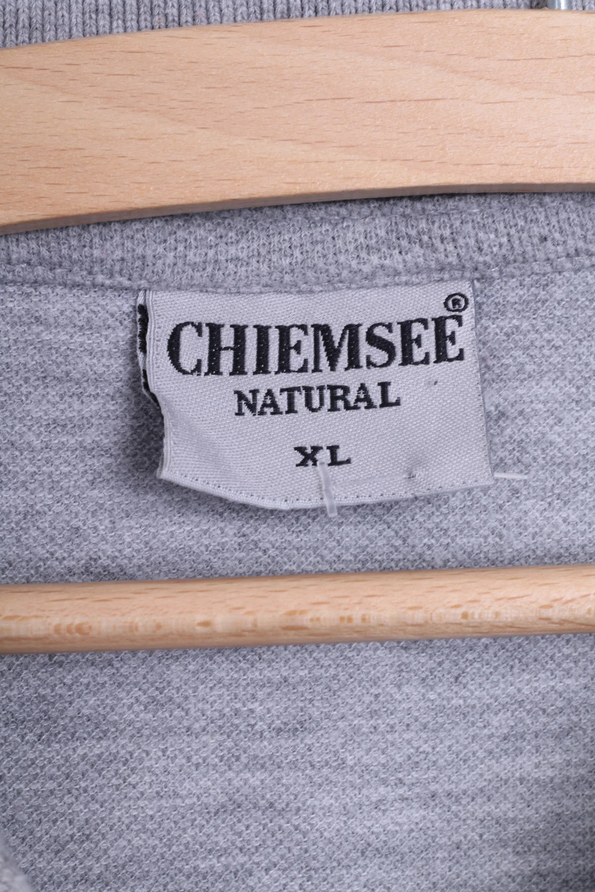 CHIEMSSEE Natural Mens XL Polo Shirt Grey Cotton Long Sleeve - Image 5