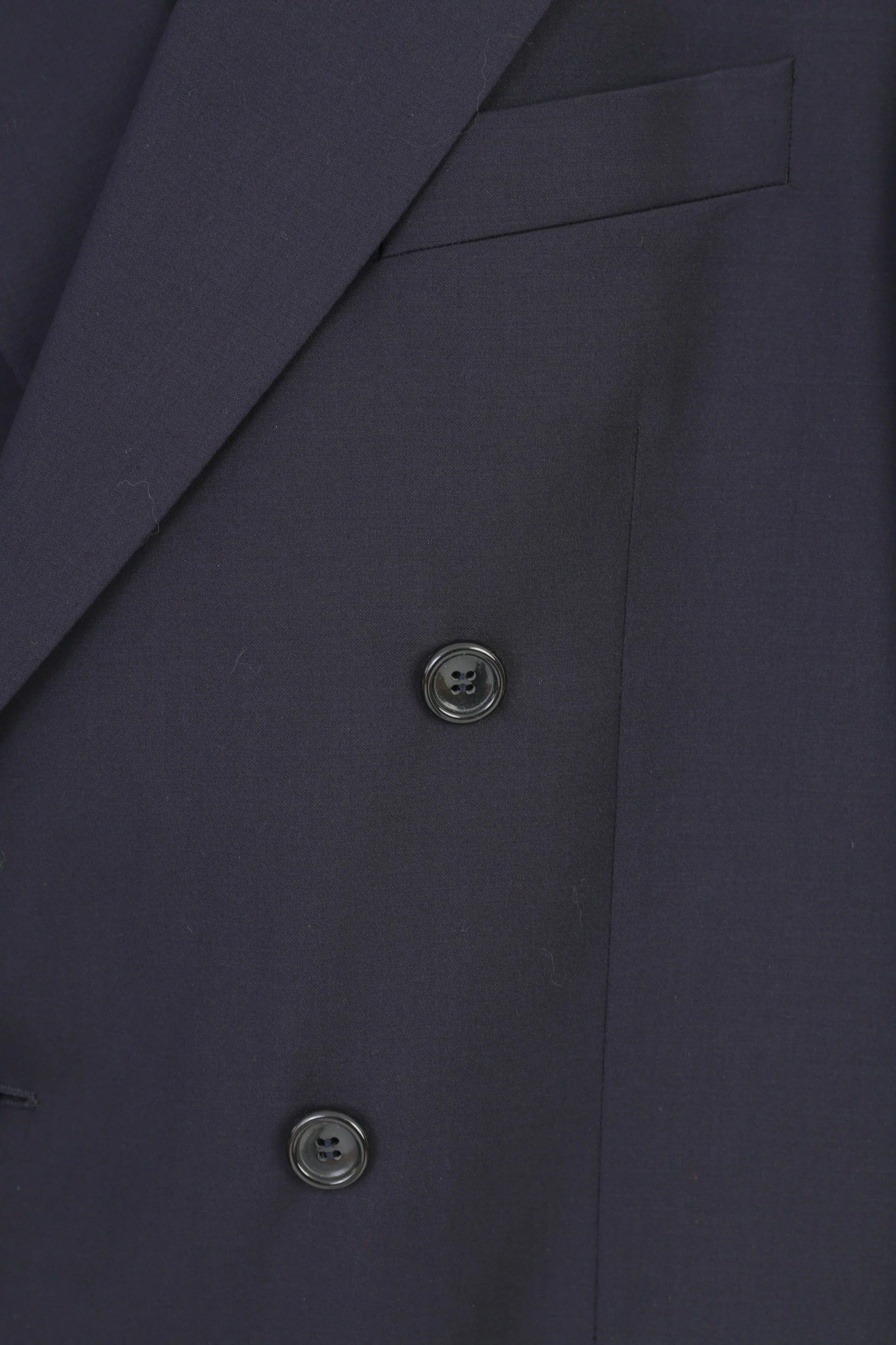 Christian Berg Men 42 Blazer Wool Navy Loro Piana Super 110's Breasted Jacket Buttons Top - Image 4