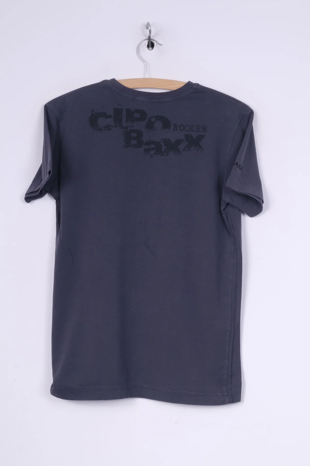 Cipo&Baxx Womens L Graphic T-Shirt Crew Neck Grey Rock Is Back Cotton Summer Top - Image 6