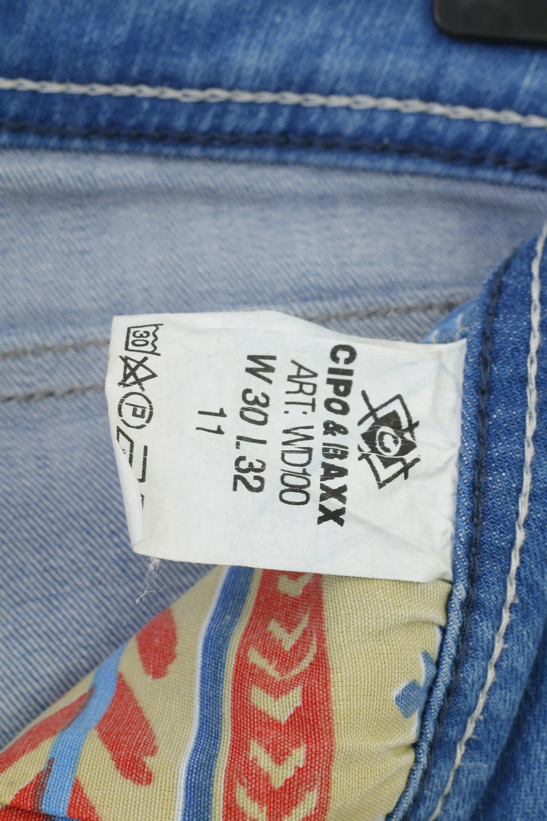 Cipo & Baxx Woman 30 Trousers Jeans Blue Ripped Cotton Low Waist Pants - Image 6