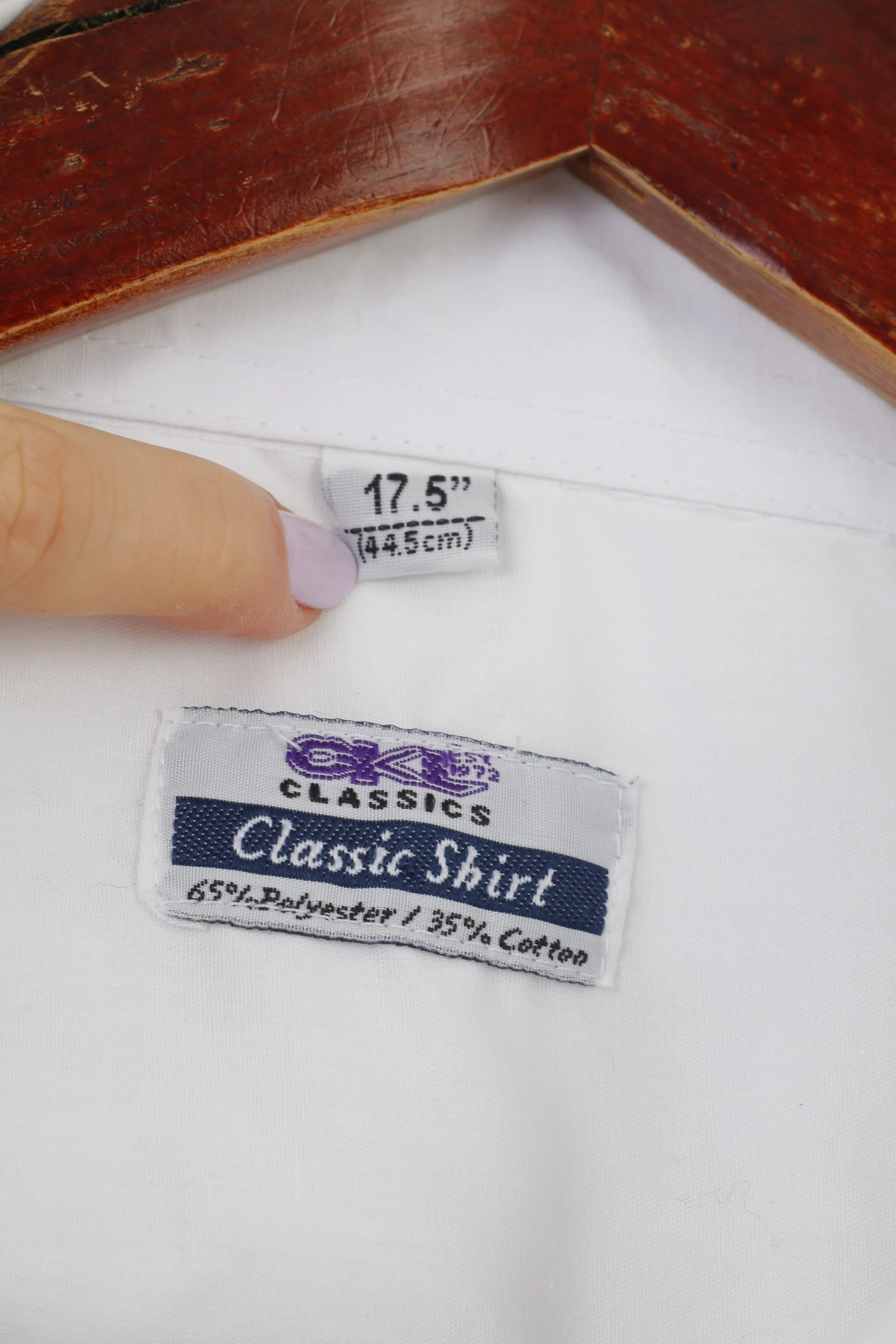 CKL Classic Men 17.5 XXL Casual Shirt White Short Sleeve Collar Classic Elegant Embroidery Top - Image 5