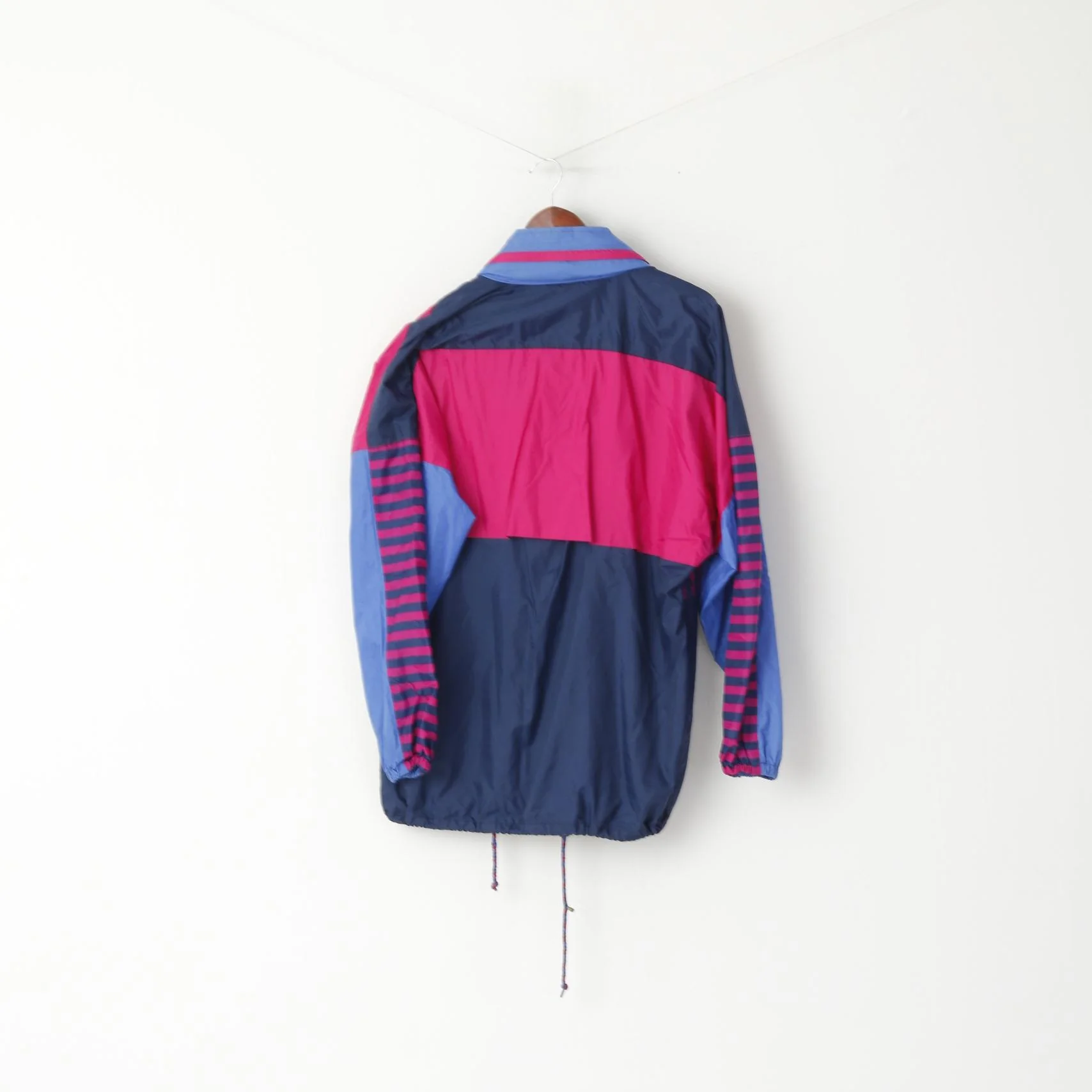 Regatta Men M Jacket Navy Purple Vintage Nylon Waterproof Outdoor Full Zipper Hooded Top - Image 6