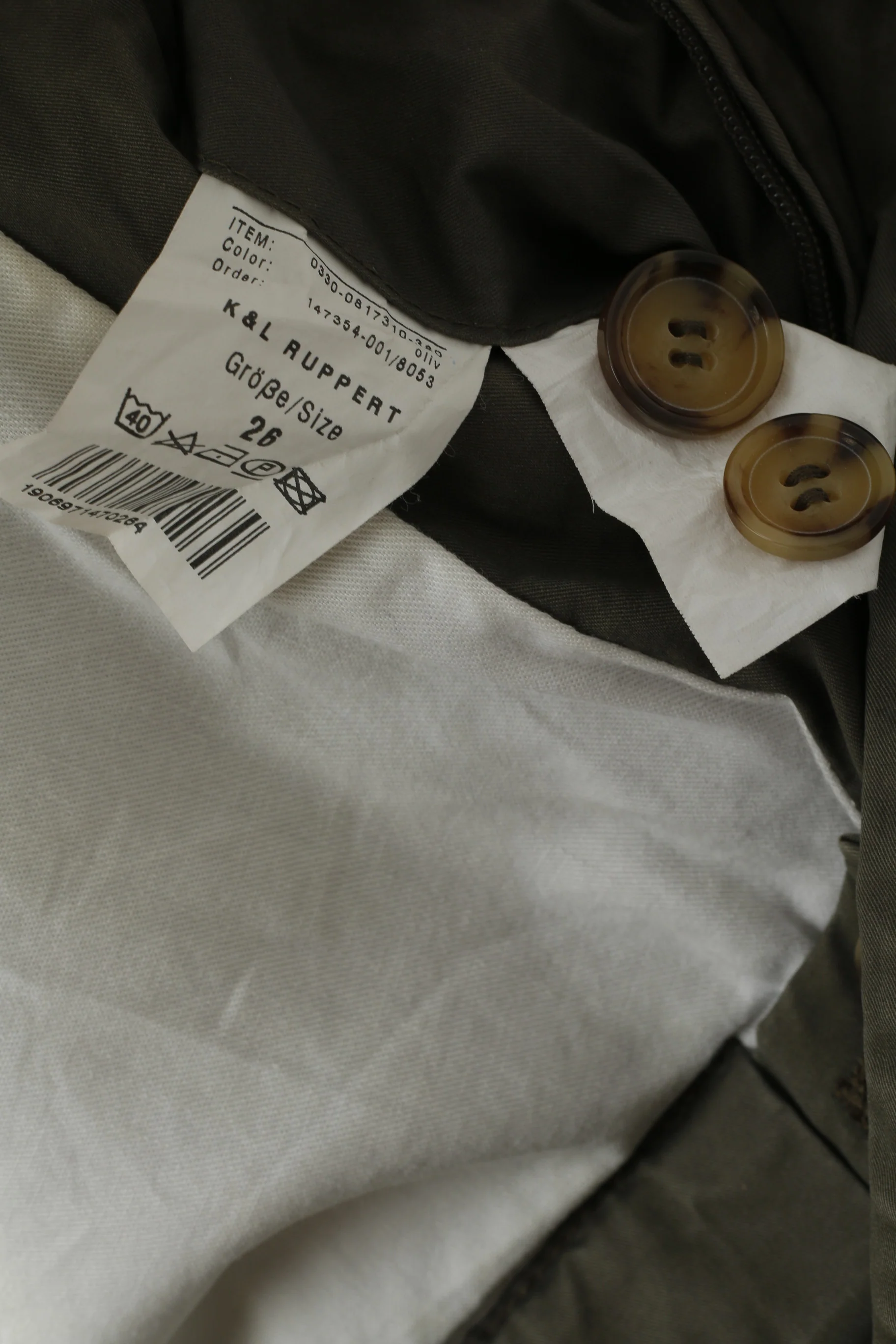 Paul R. Smith Men 26 M Jacket Oliv Green Cotton Lightweight Military Buttoned Casual Top - Image 5