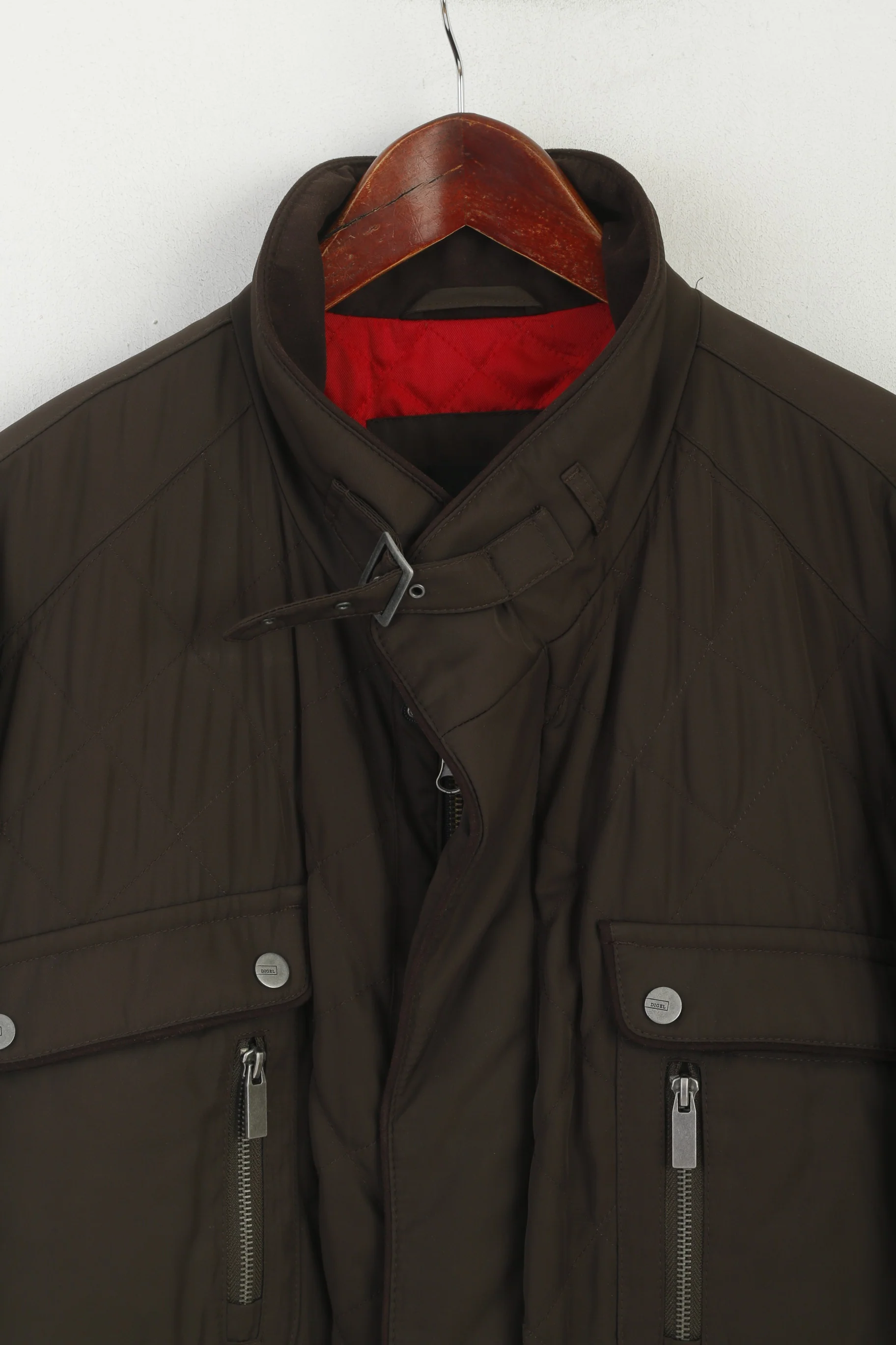 DIGEL Men 60 50 XXXL Jacket Brown Quilted Classic Menswear Concept Outdoor Top - Image 2