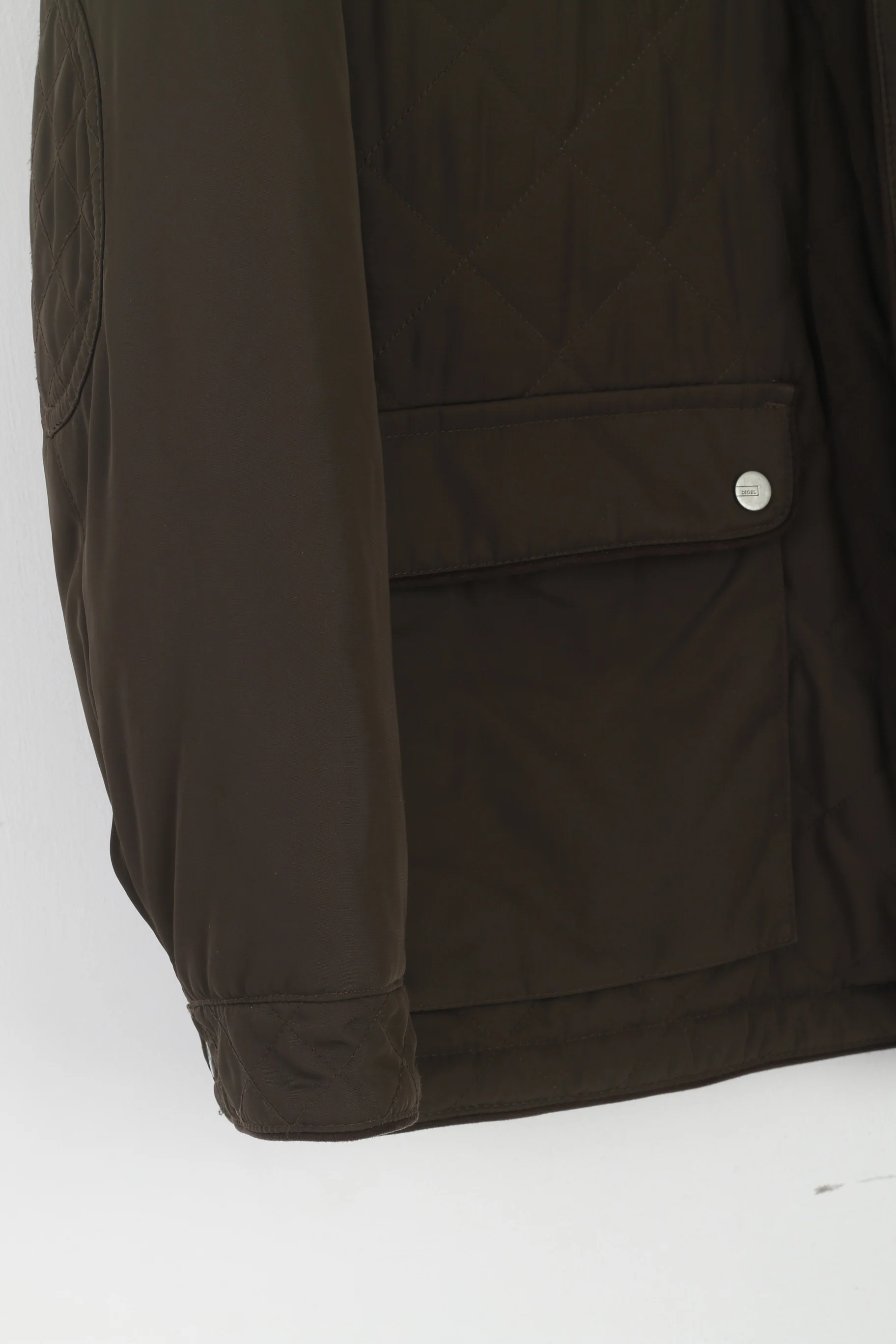 DIGEL Men 60 50 XXXL Jacket Brown Quilted Classic Menswear Concept Outdoor Top - Image 3